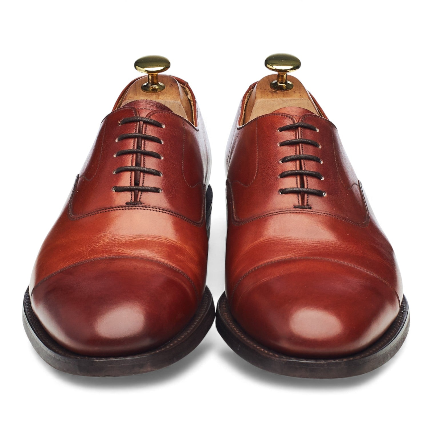 Barker Malvern oxford cuir marron rosewood UK 8