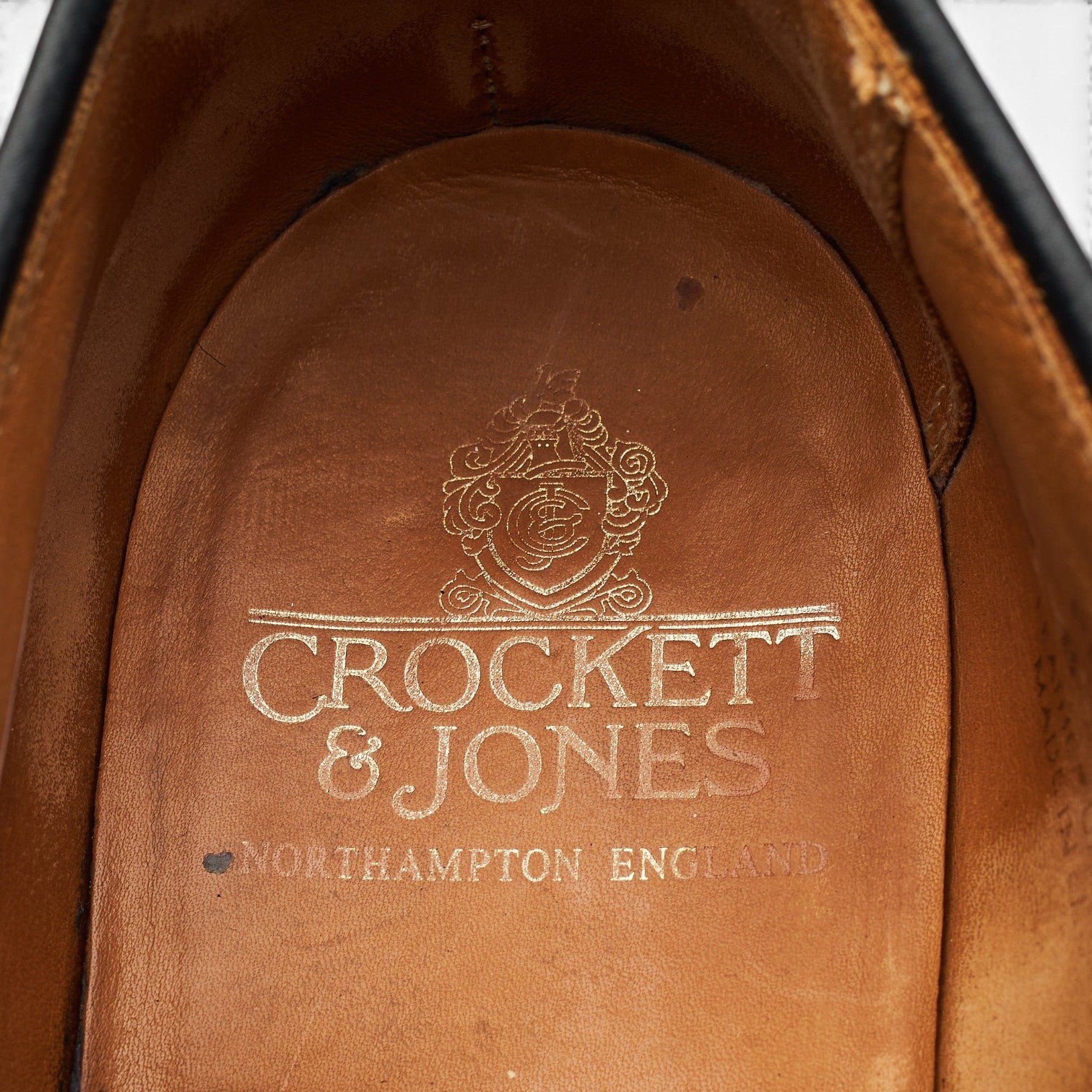 Crockett & Jones Pembroke derby cuir grainé noir UK 8