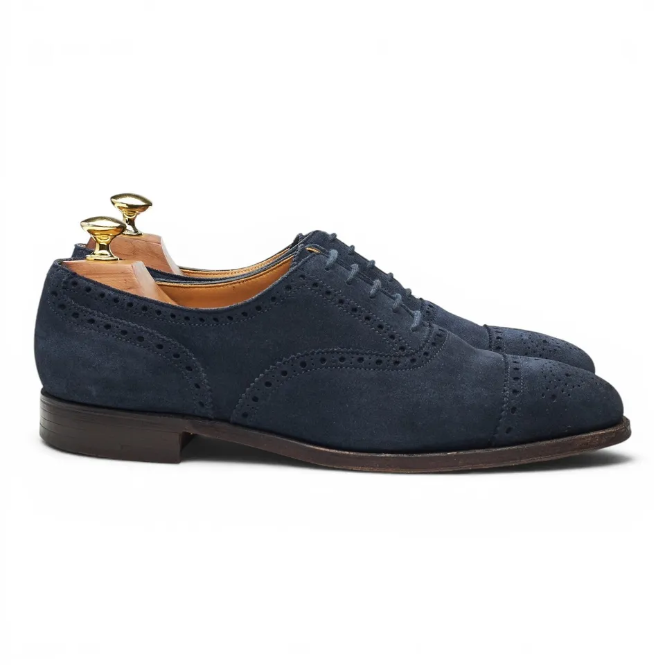 Crockett & Jones Westfield oxford daim bleu pointure UK 7,5