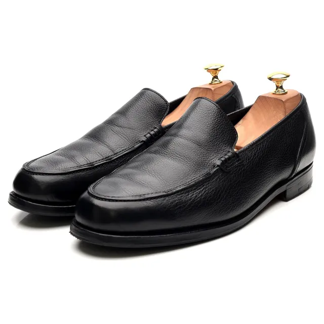 Crockett & Jones mocassin cuir noir UK11 non doublé