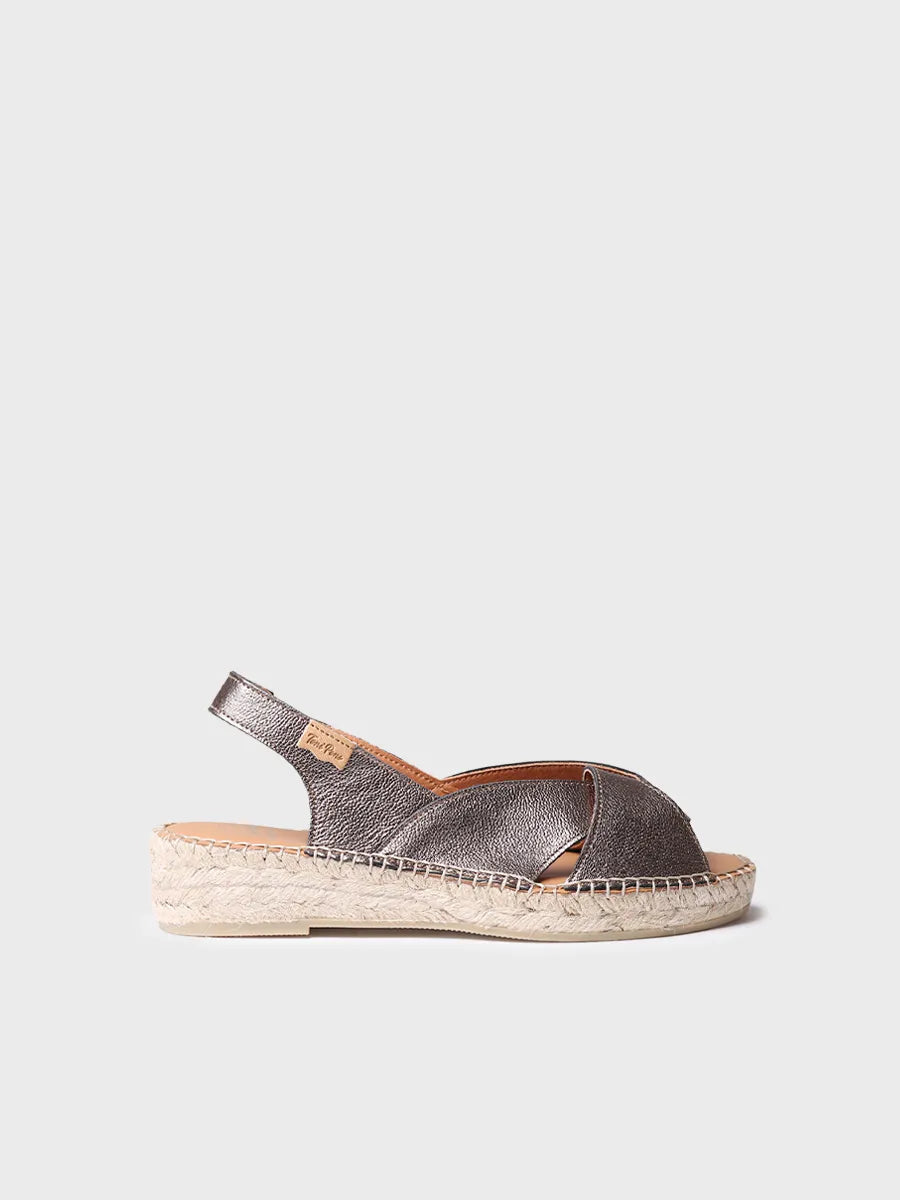 Toni Pons Enola-P espadrilles cuir ouvertes compensées
