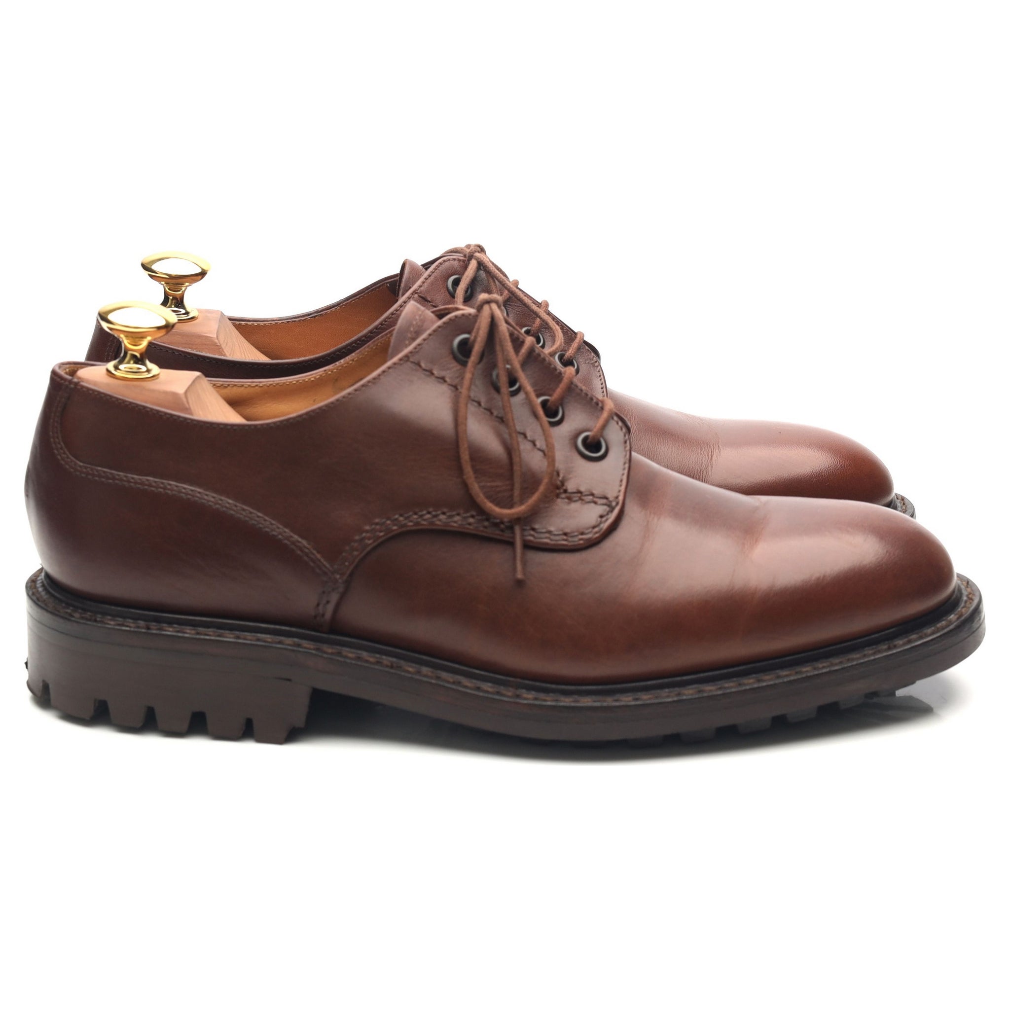 Loake Epsom derbies cuir ciré marron 6,5 UK