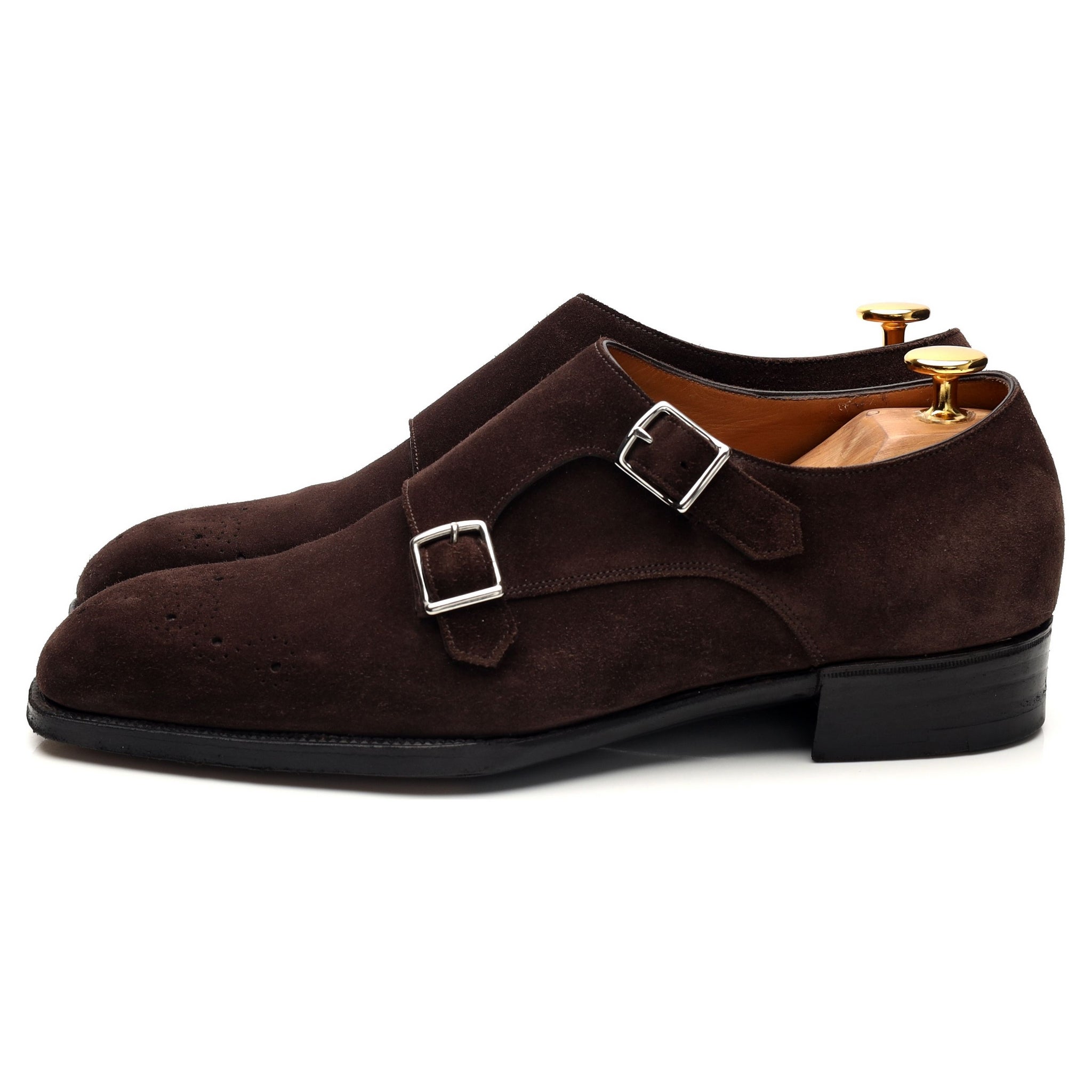 Gaziano & Girling double monks daim marron 6.5 UK