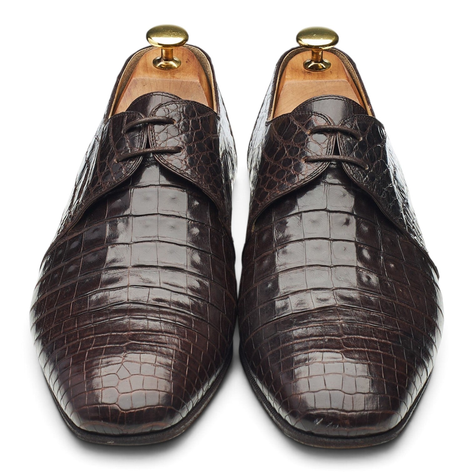 Mauri derby cuir alligator marron UK 8.5