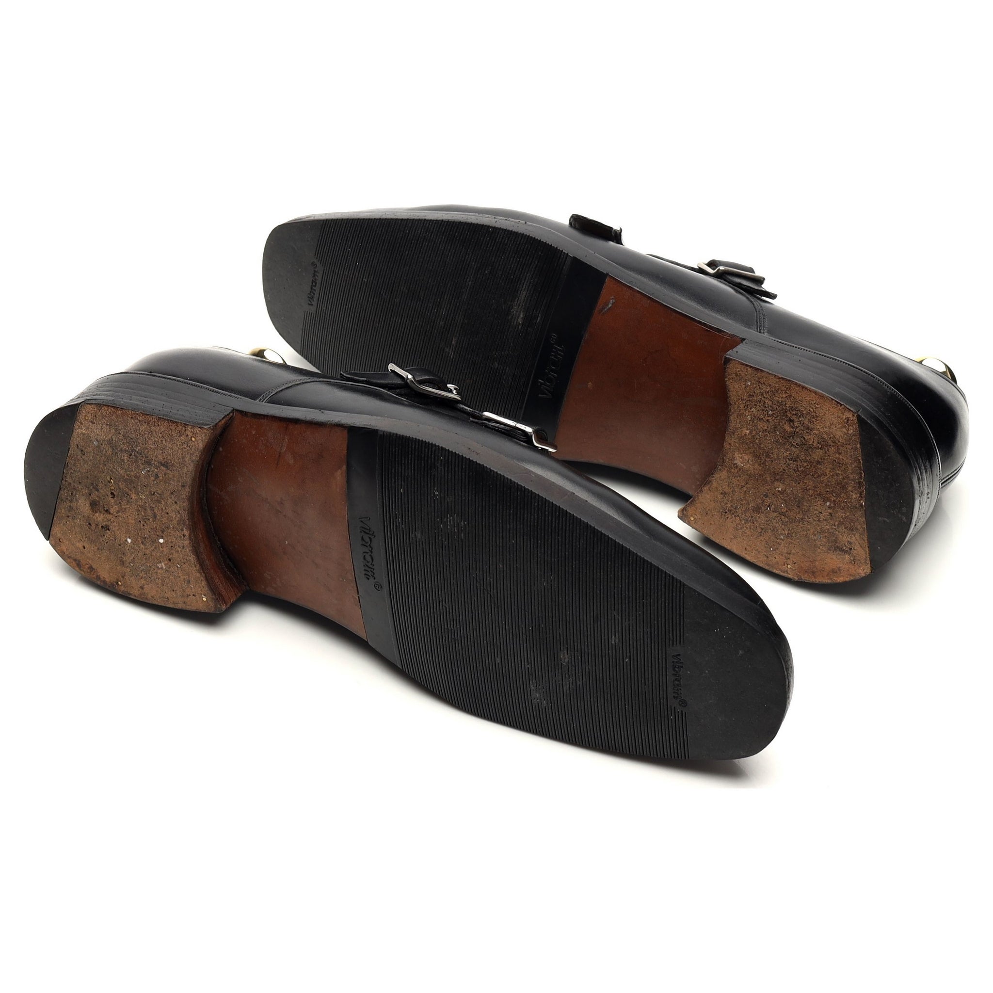 Gaziano & Girling Bespoke double monk cuir noir UK 6,5