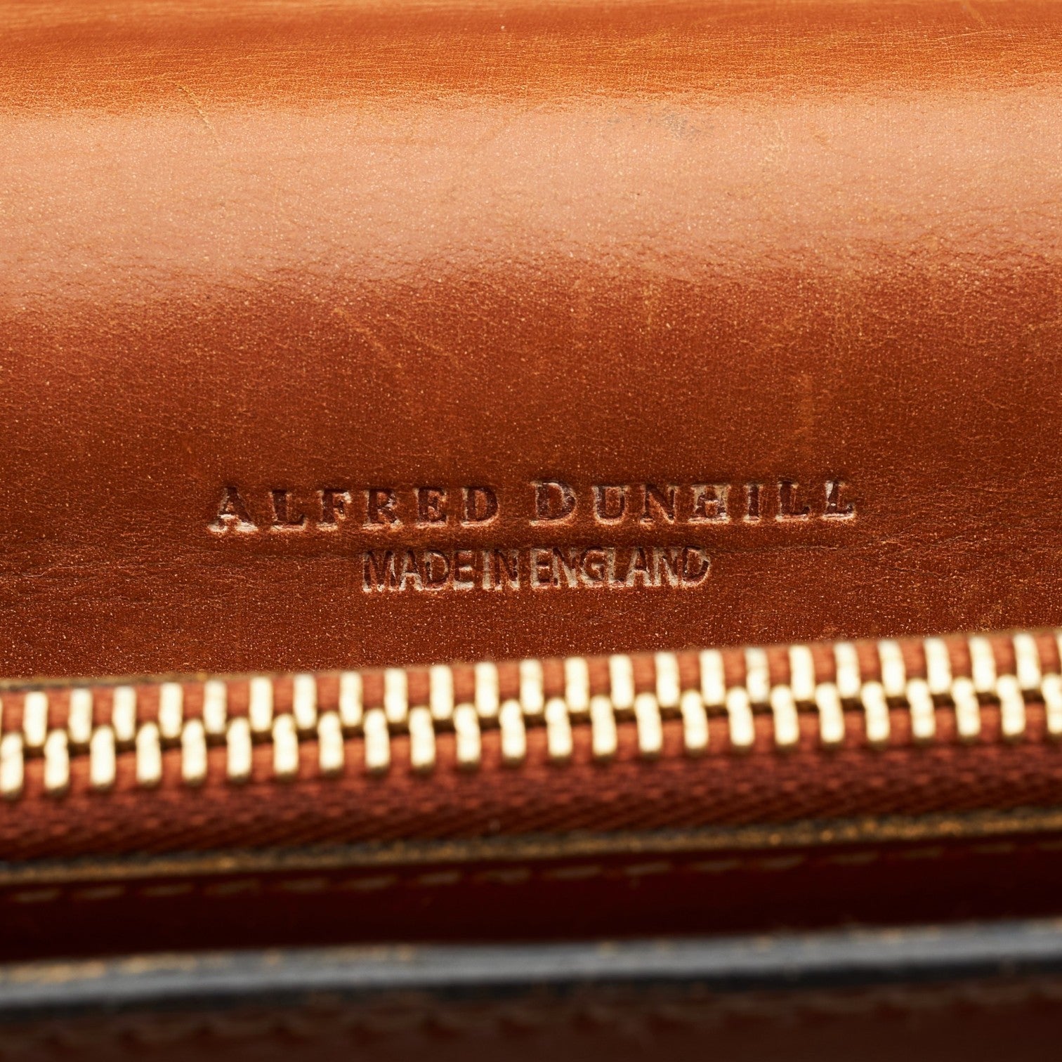Dunhill Alfred serviette cuir marron 40 cm