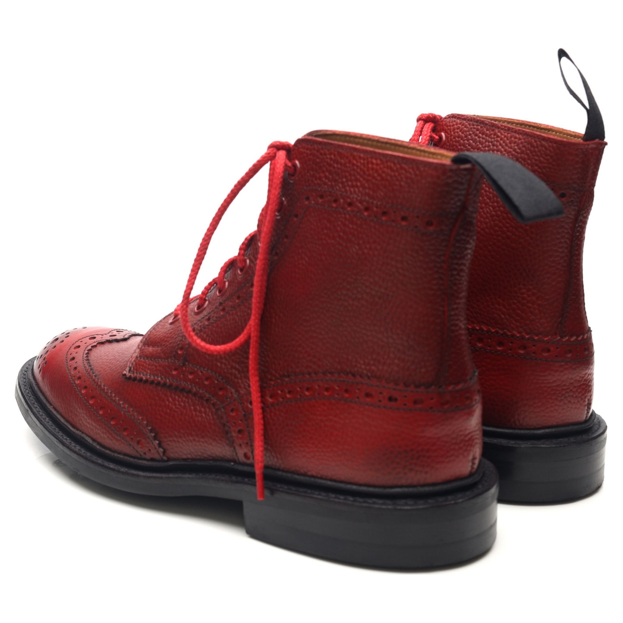 Tricker's Stow Bottes Brogues Cuir Rouge Dainite UK 6.5
