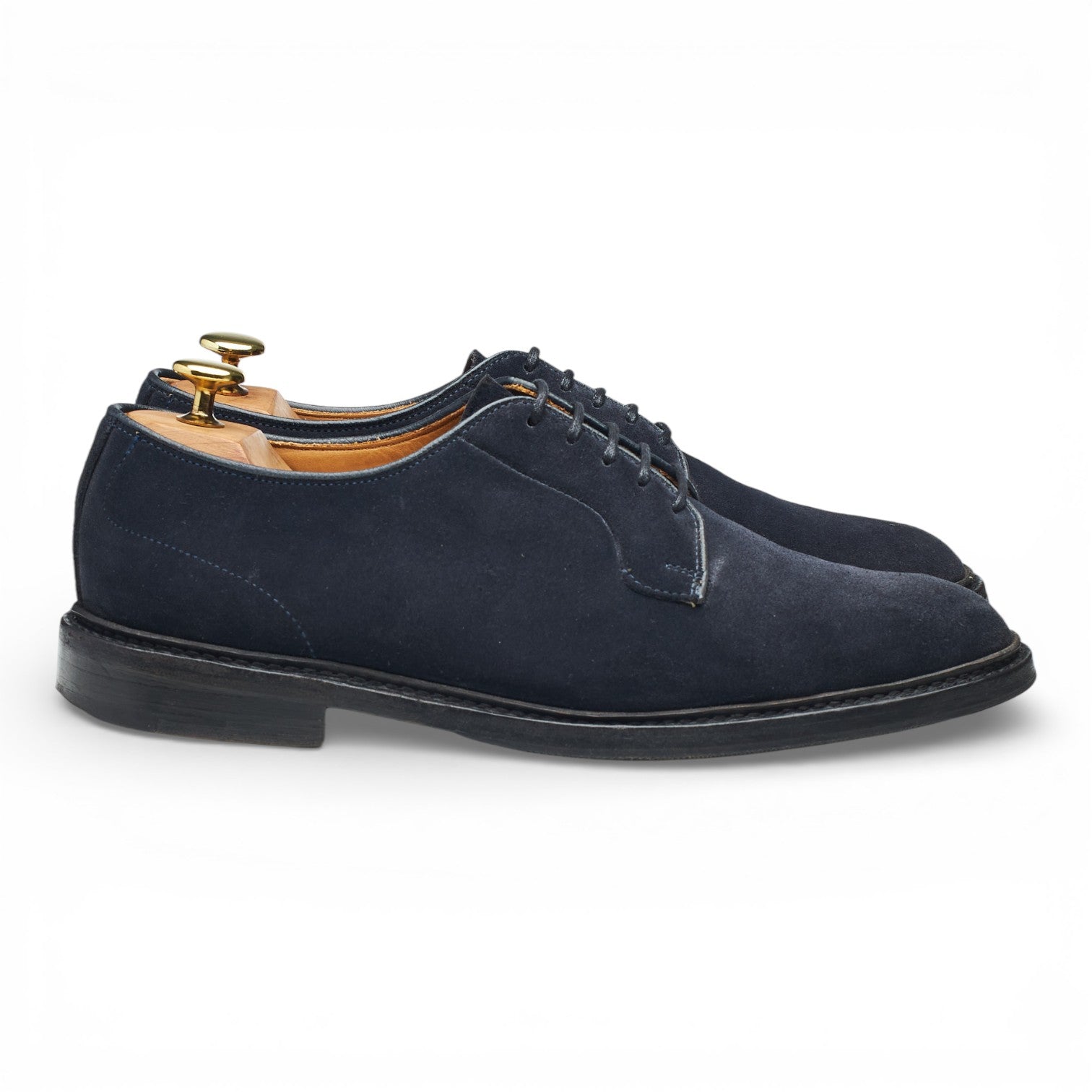 Tricker's Robert chaussures derby suède bleu UK 8.5
