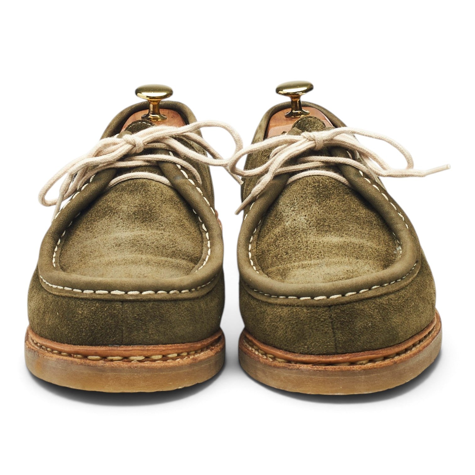 Paraboot Michael derby suède vert UK 9