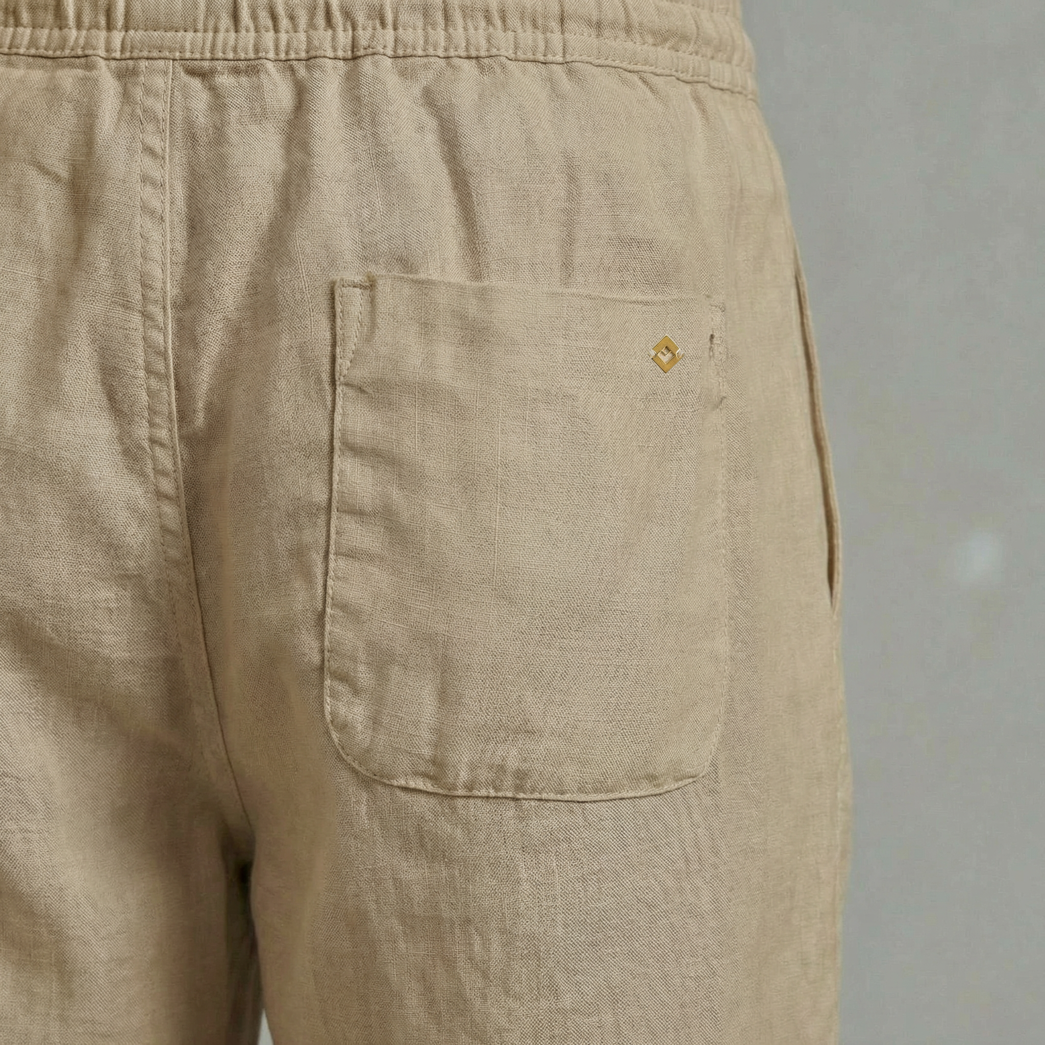 Rivieras Porto Pantalon Lin Beige Cordon