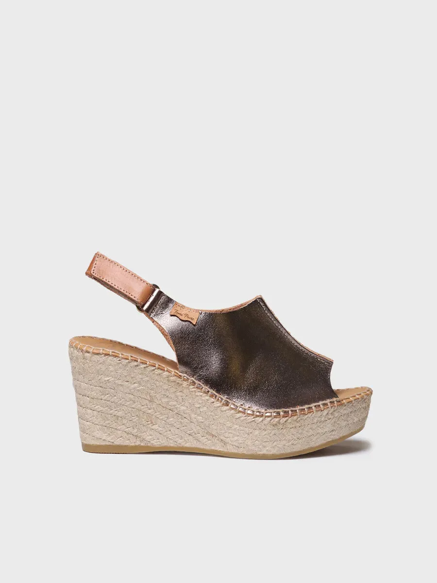 Toni Pons Lugano-P espadrille compensée cuir 8 cm