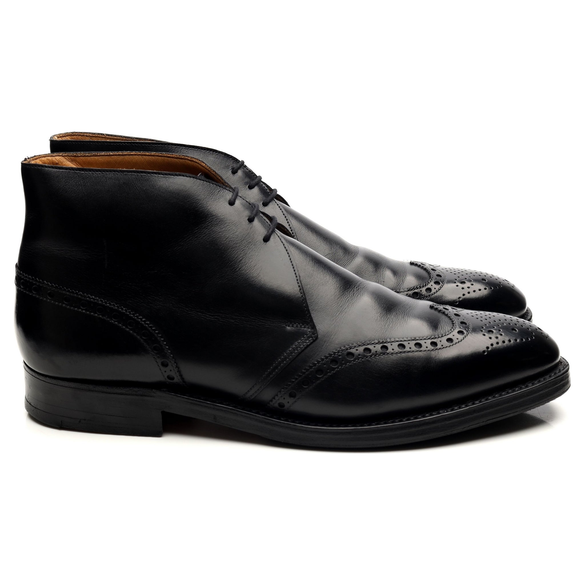 Crockett & Jones boots chukka cuir noir pointure UK 10