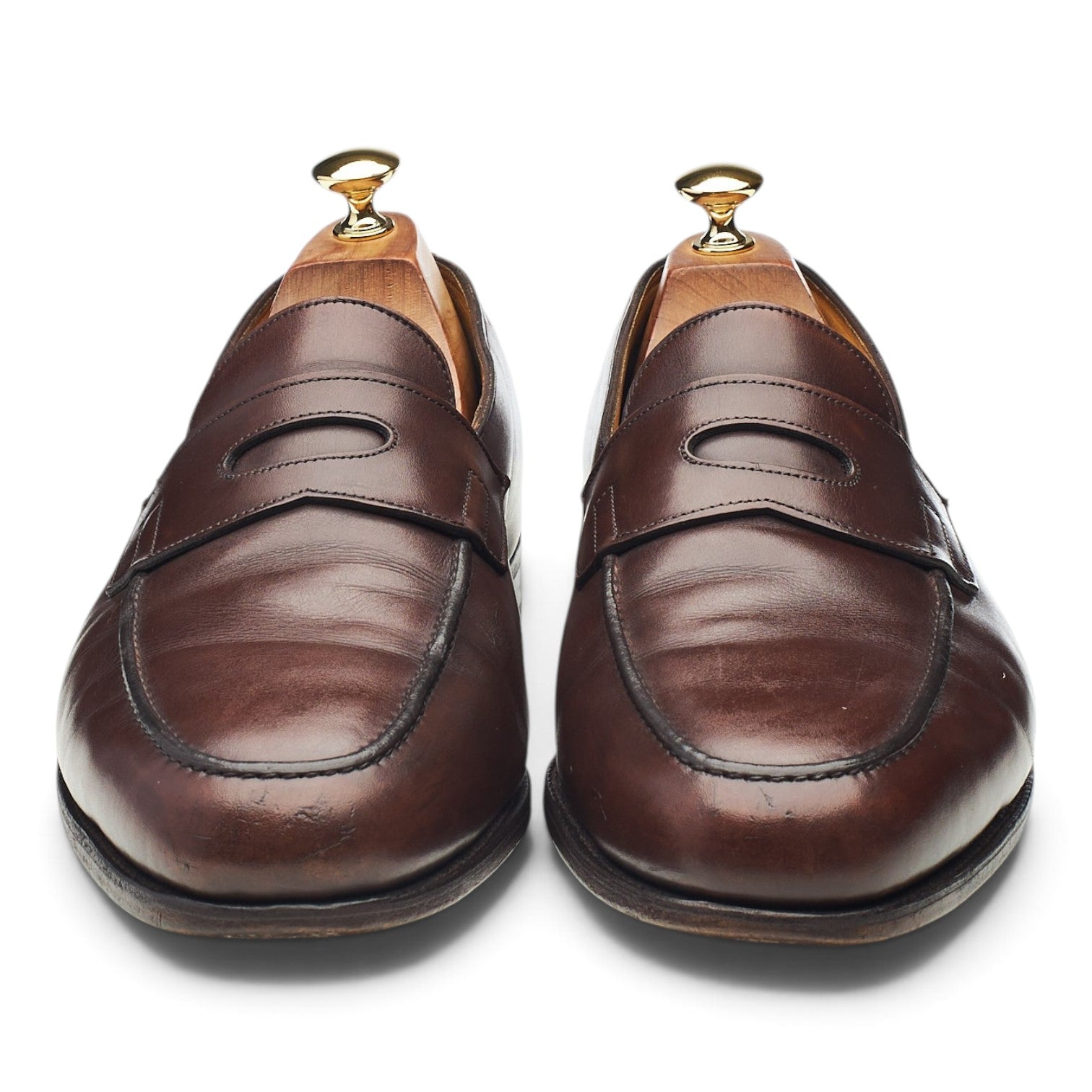John Lobb Lopez mocassins cuir marron UK 10.5