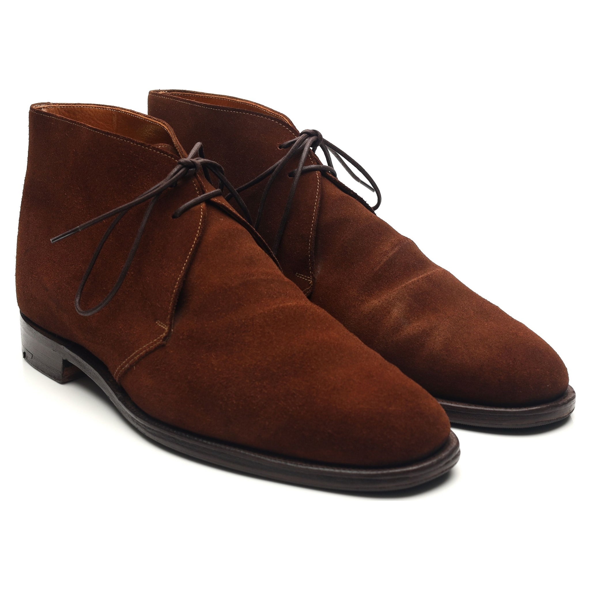 Crockett & Jones Chertsey boots daim marron UK 10.5