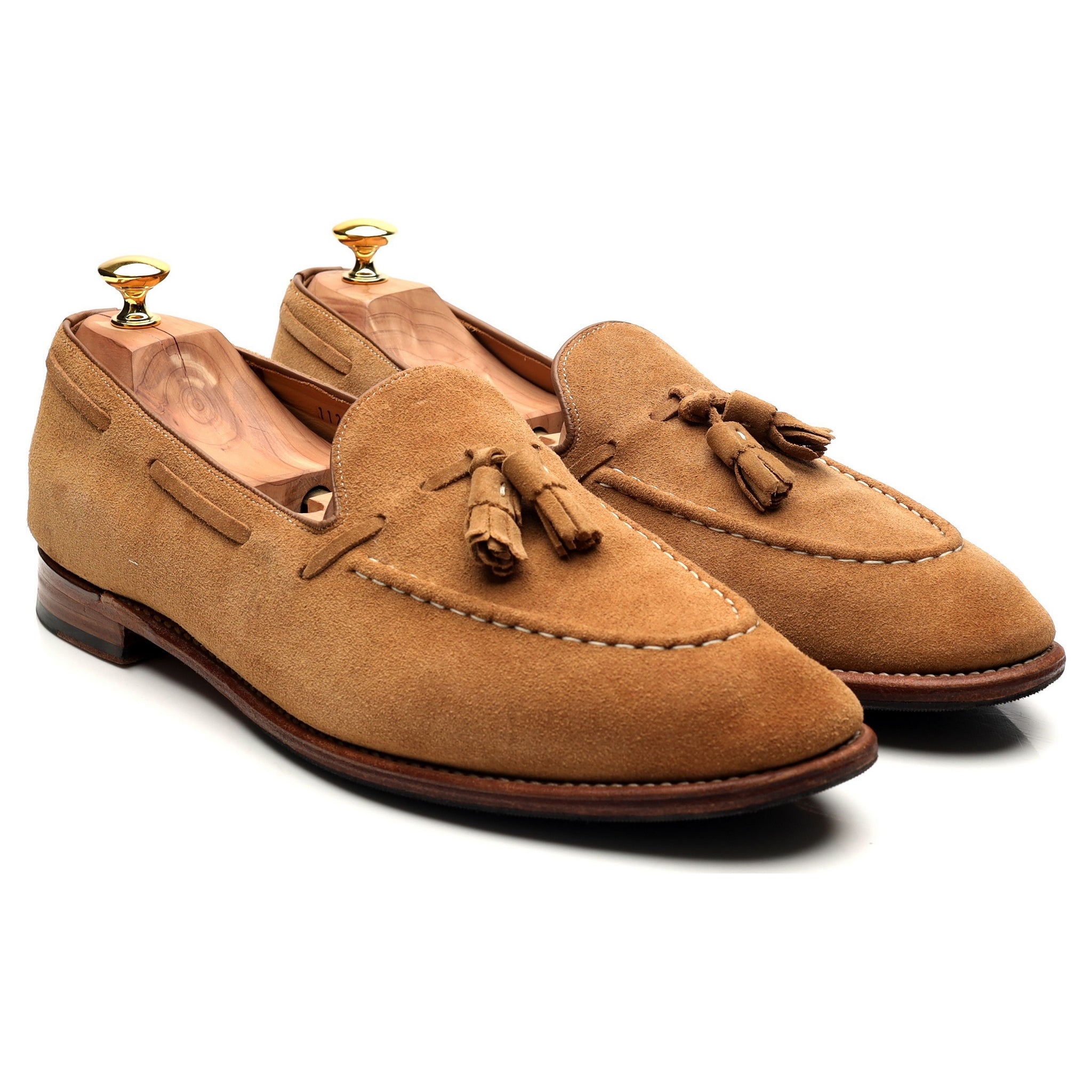 Grenson Scottie mocassins daim sable UK 12