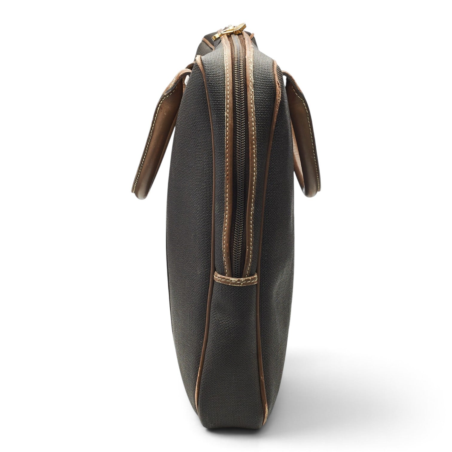 Dunhill sacoche ordinateur toile cirée marron