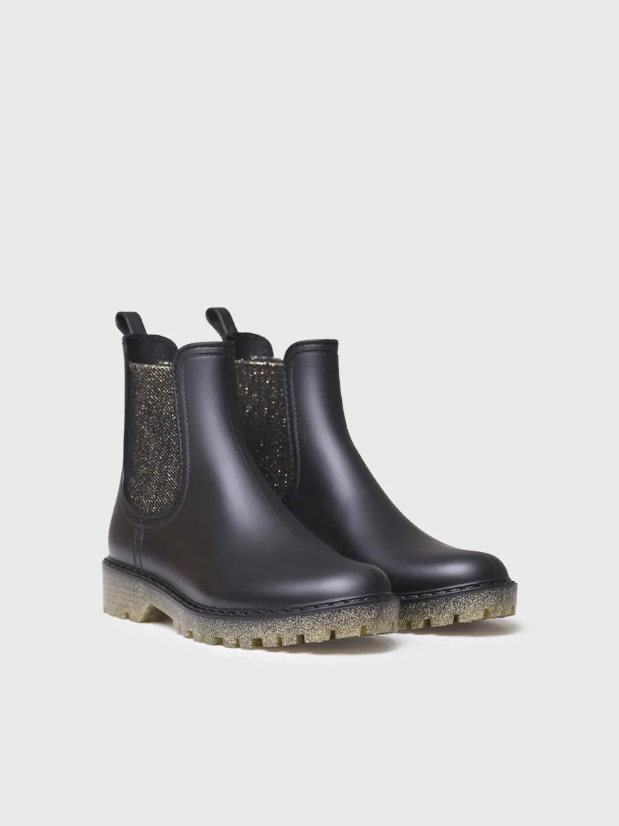 Toni Pons Colonia bottes de pluie femme noir imperméable