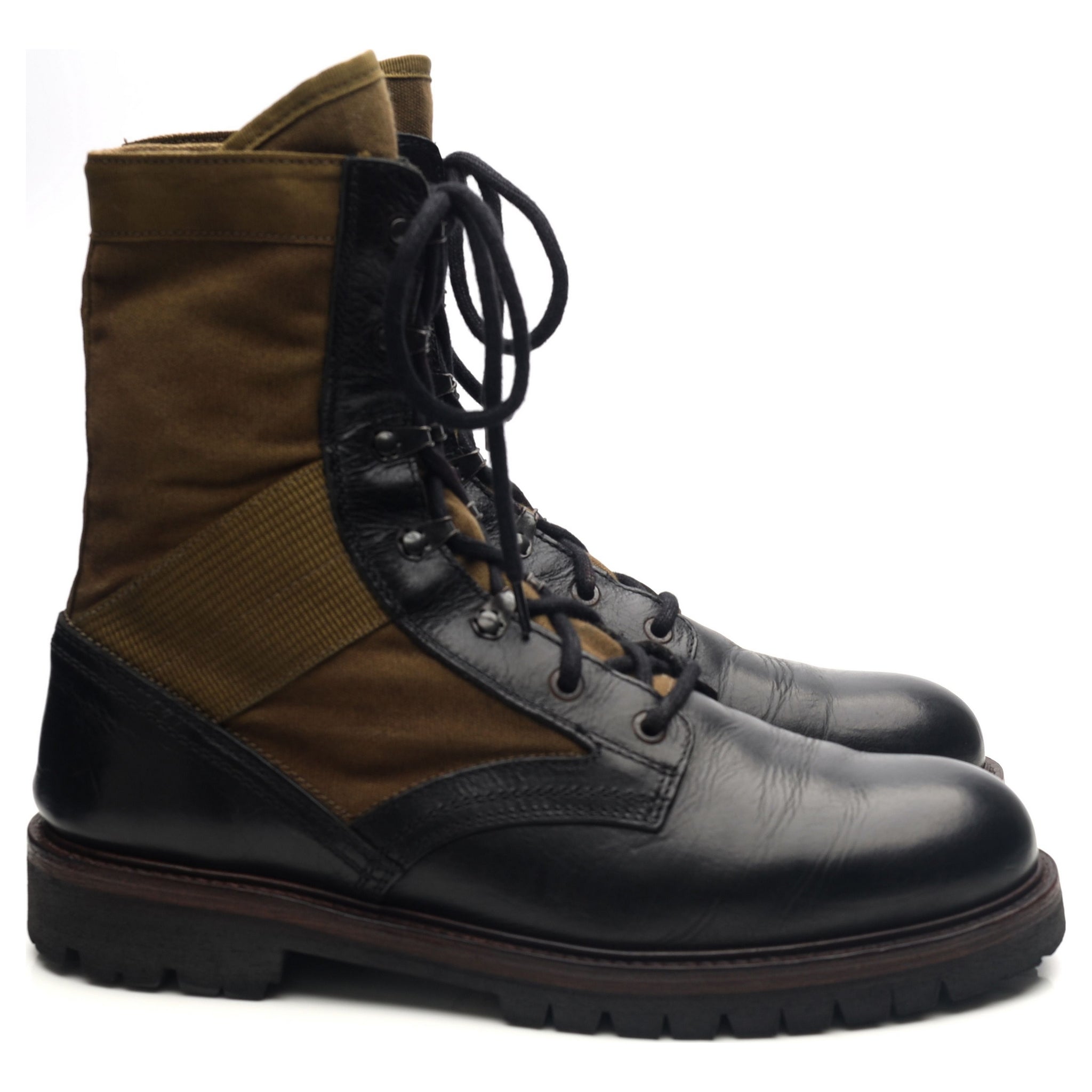 Belsaff Trooper boots combat cuir noir UK 10