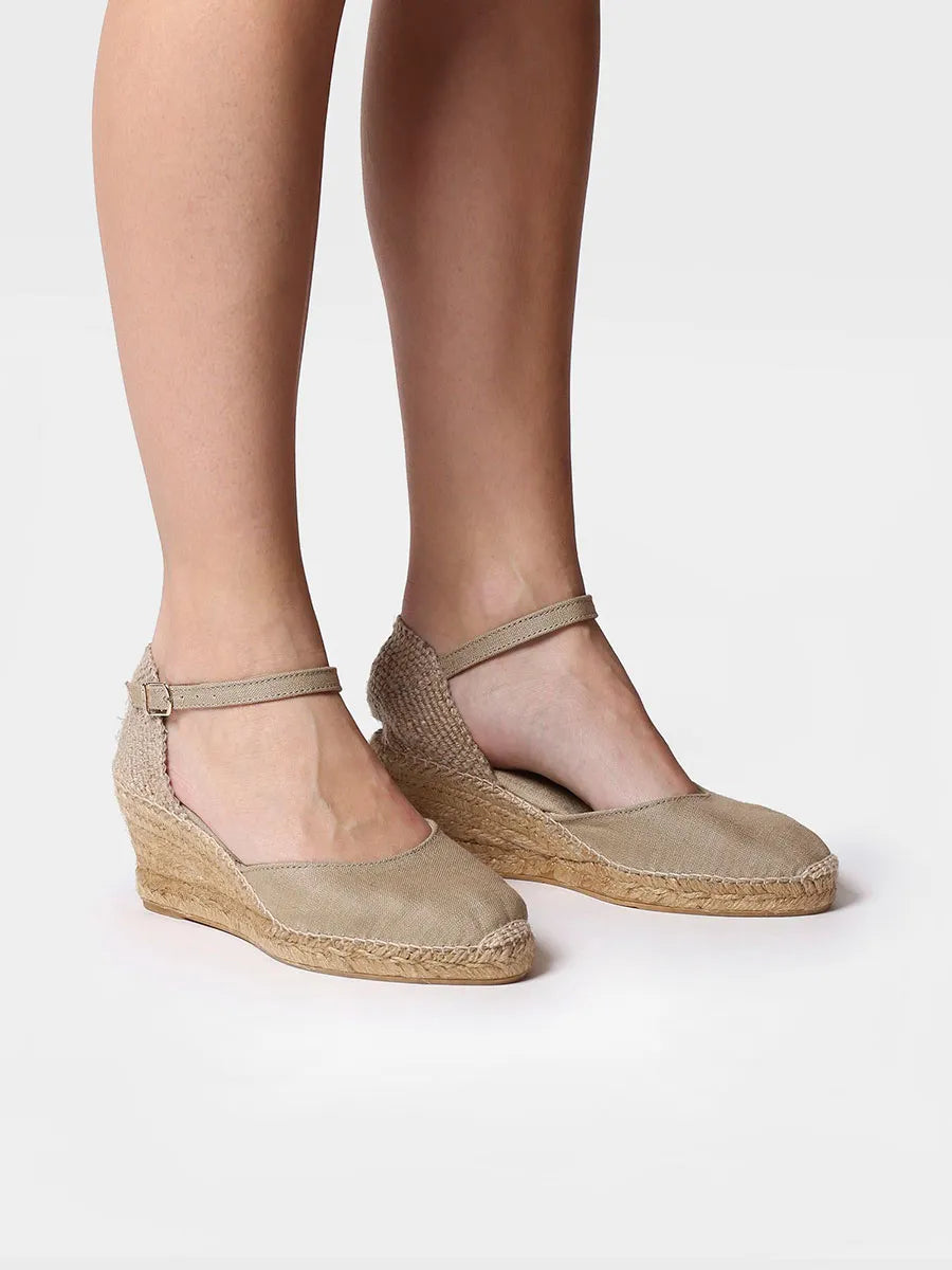 Toni Pons Caldes espadrilles compensées boucle talon 5 cm vegan