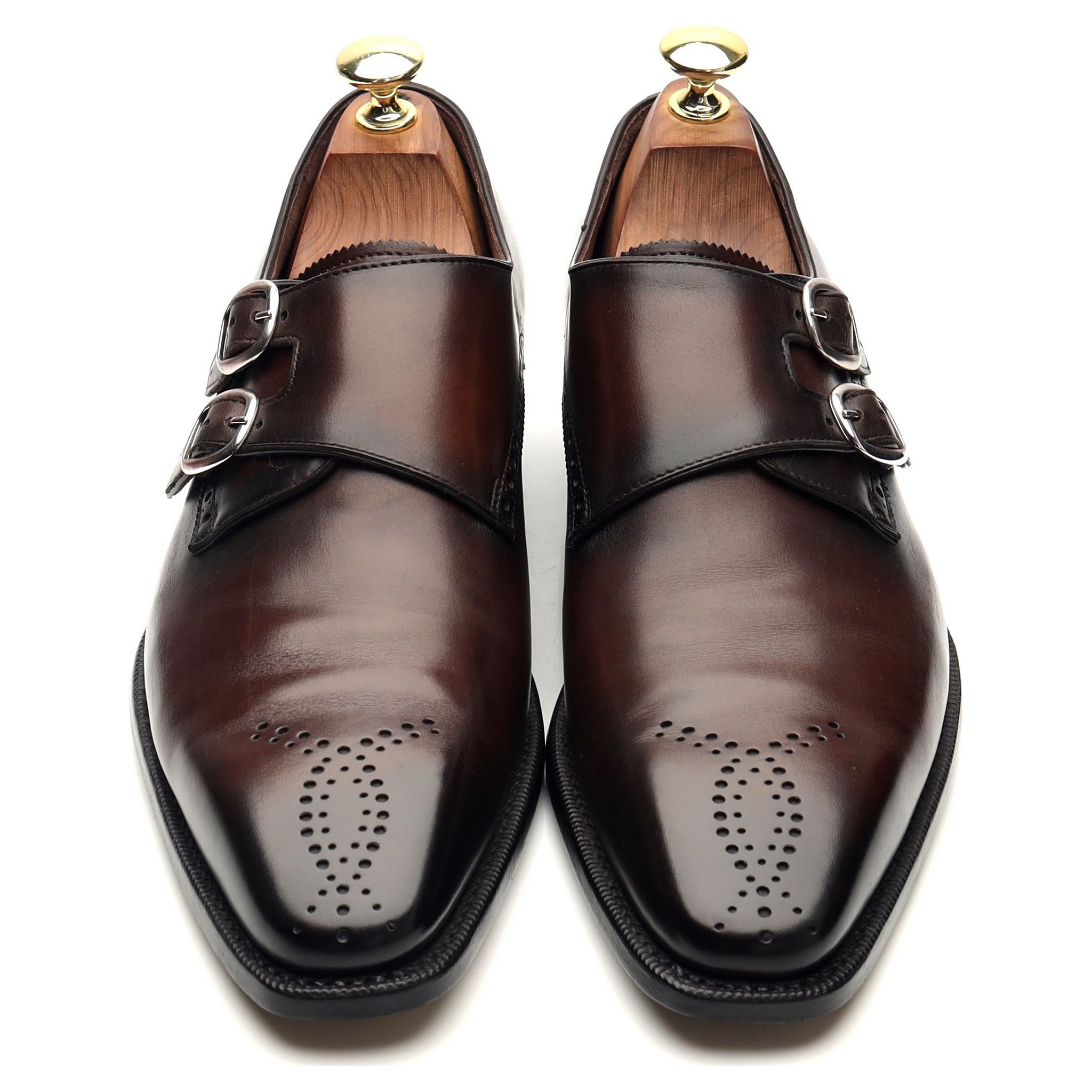 Carlos Santos 8625 monk cuir marron UK7 double boucle