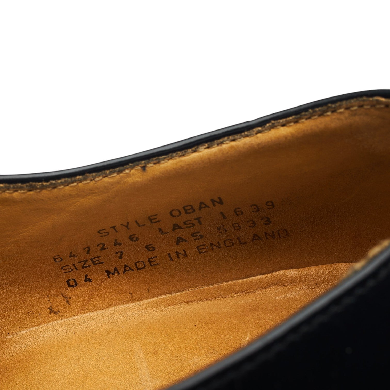 Loake Oban oxford brogues cuir noir UK 7