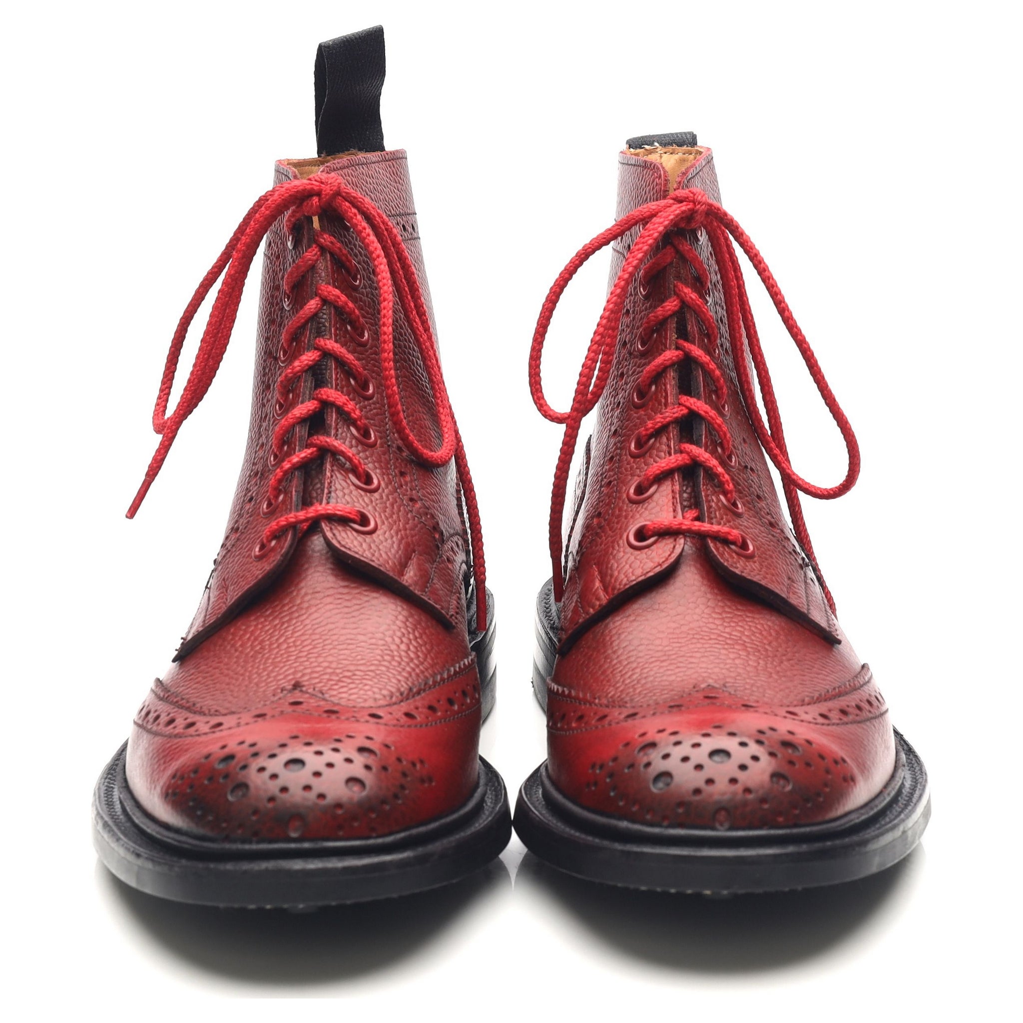 Tricker's Stow Bottes Brogues Cuir Rouge Dainite UK 6.5