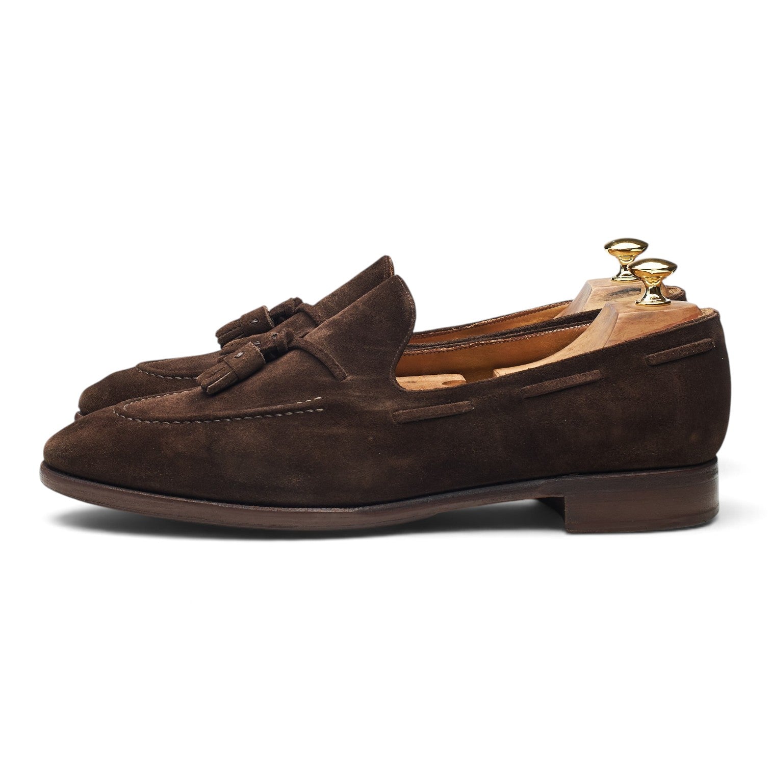 TLB Mallorca 144 Artista mocassin marron daim UK 10.5