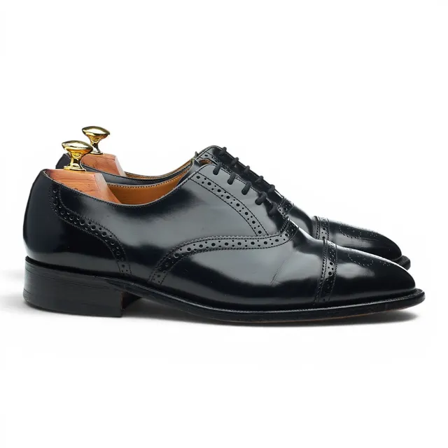 Barker Alfred richelieu brogue cuir noir 7.5 G