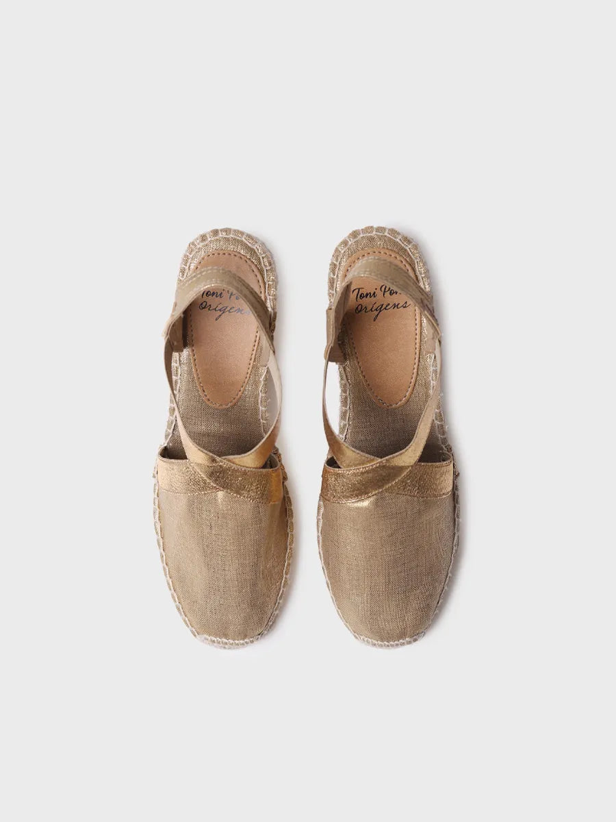 Toni Pons Fabi espadrille compensée platino vegan