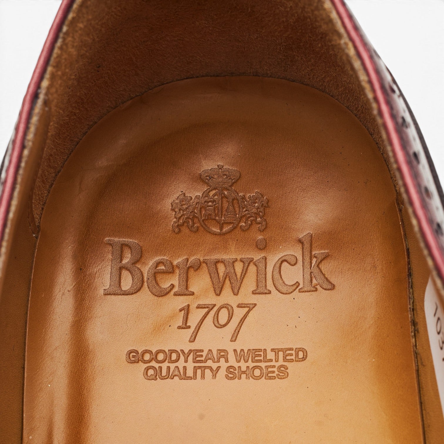 Berwick 2810 richelieu cuir bordeaux pointure UK 7