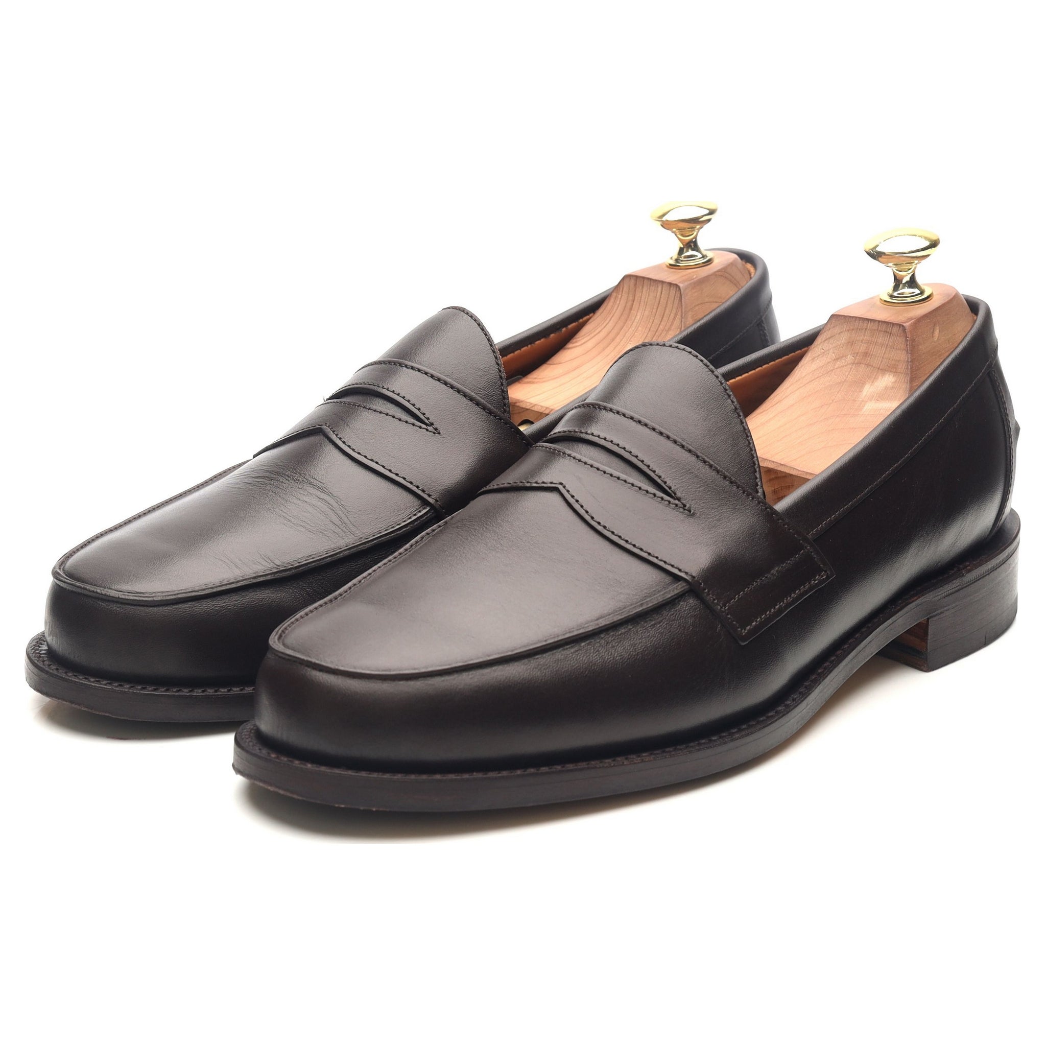 Sanders Madrid mocassins cuir marron foncé UK 8.5