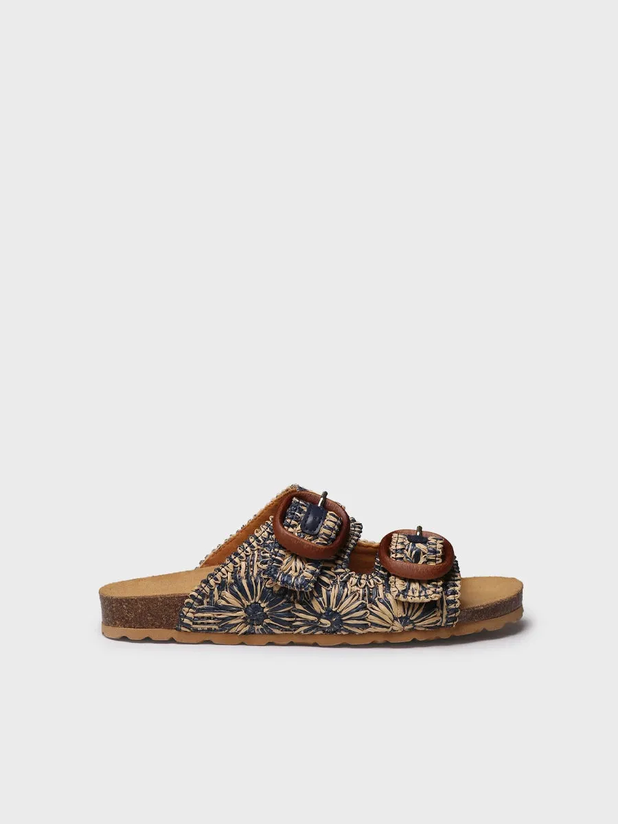 Toni Pons Guam-RF sandale raphia fleurs 3 cm