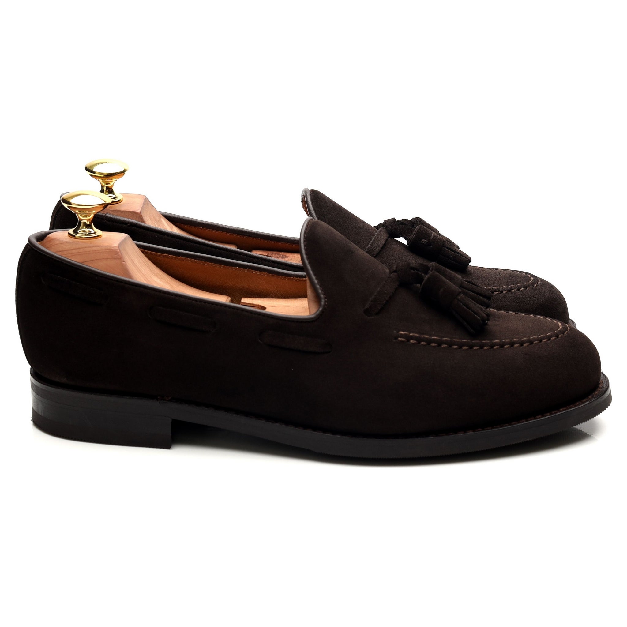 Morjas mocassin daim marron 7,5 à pompons