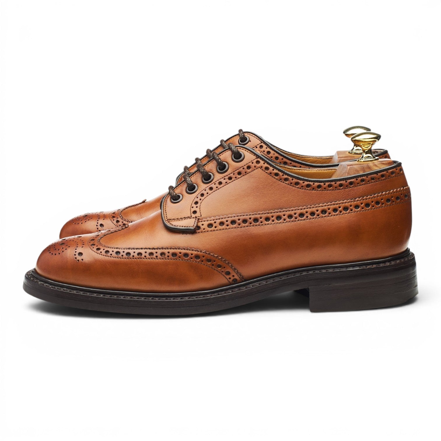 Barker derbies brogues cuir marron tan pointure UK 7