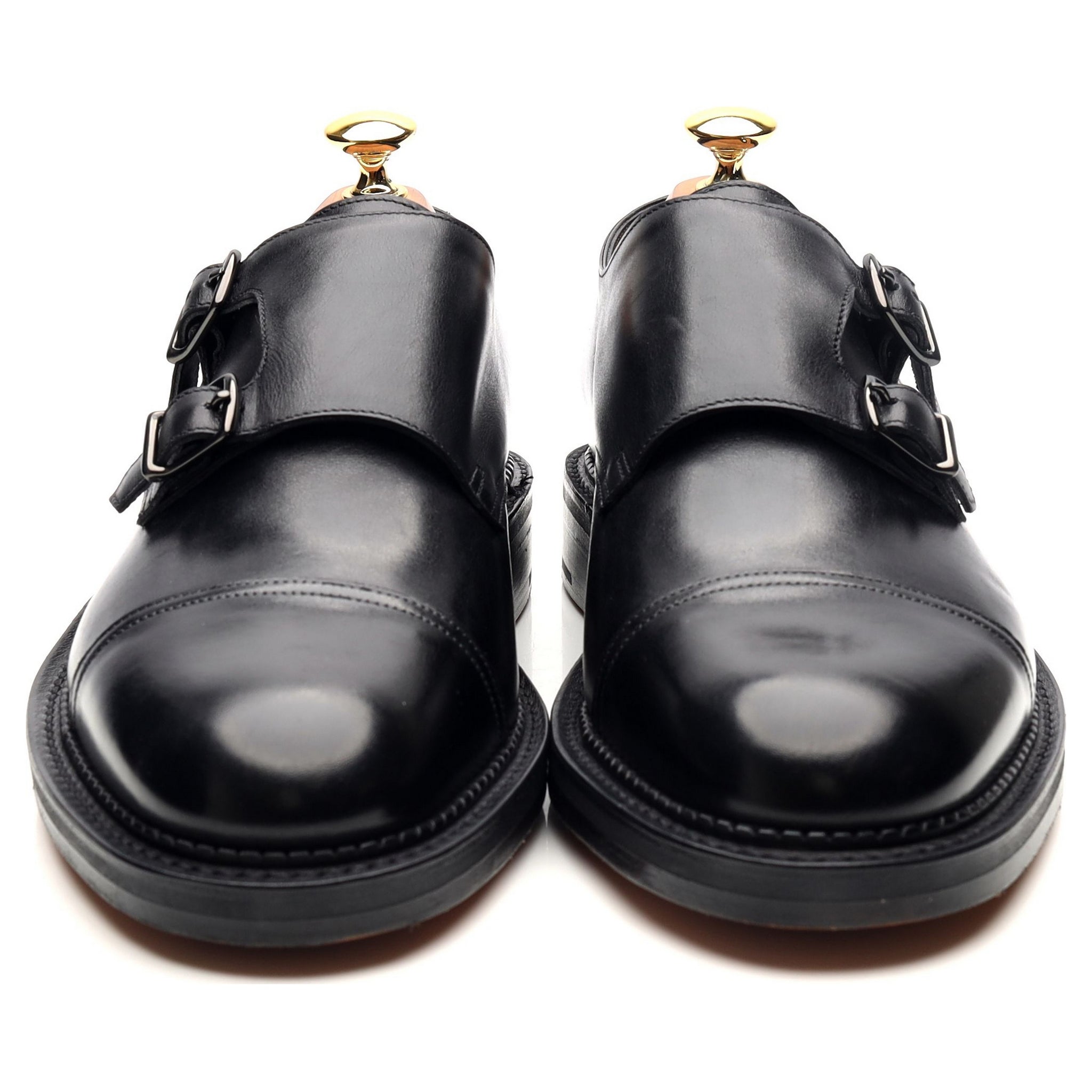 John Lobb William double monk cuir noir UK 6.5