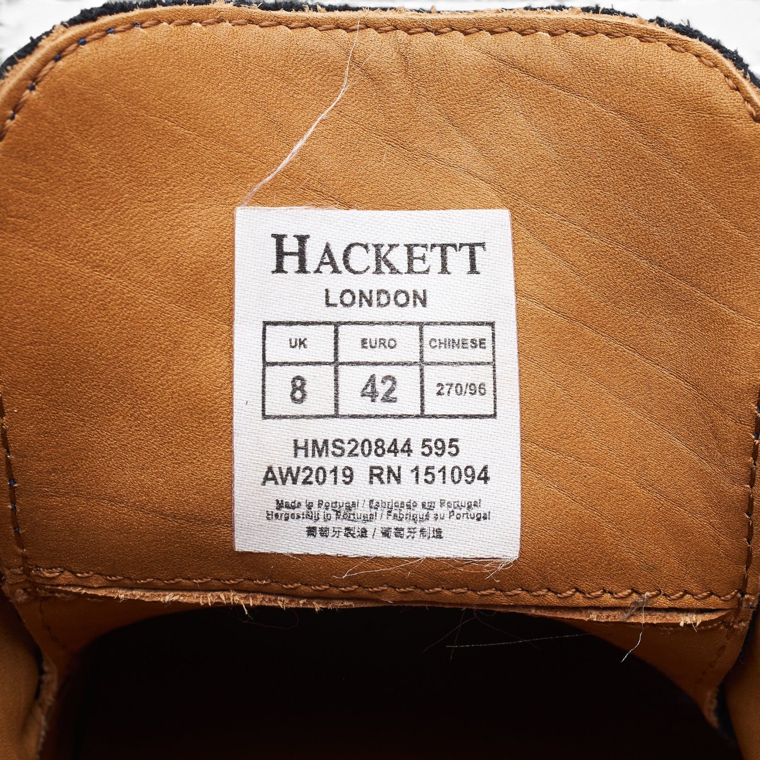 Hackett Chino Golf derby nubuck bleu marine UK 8