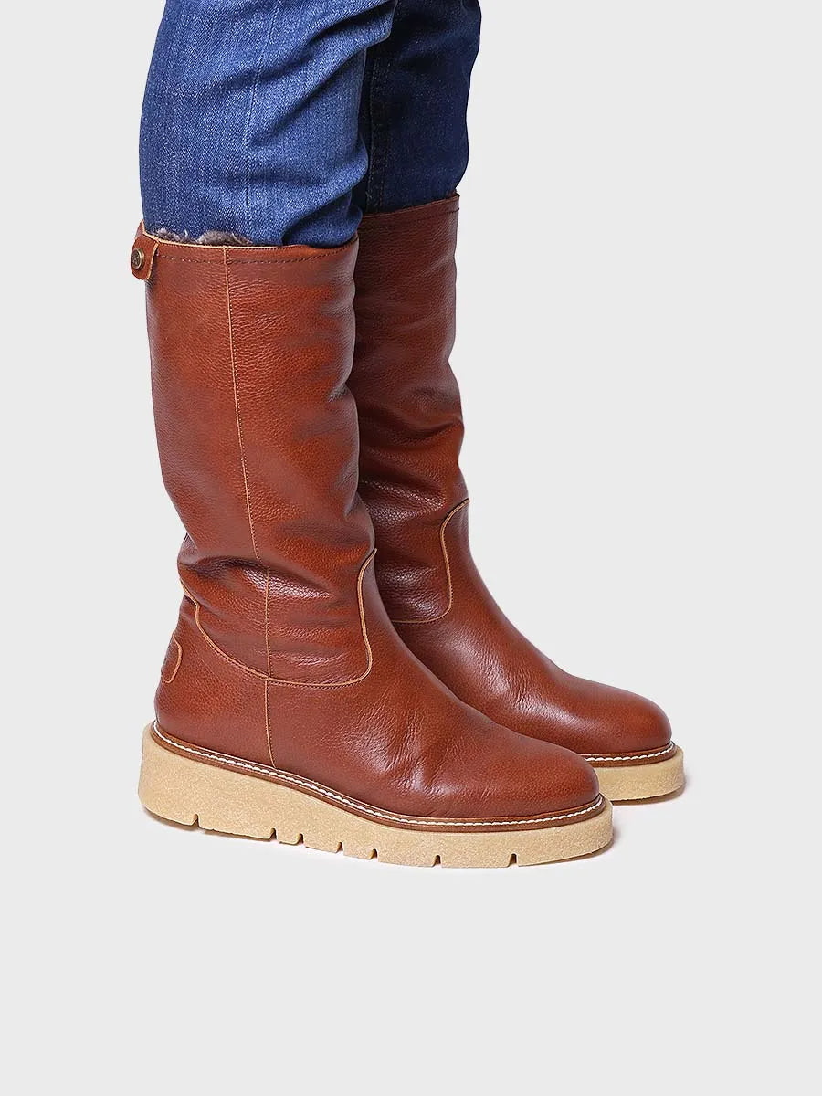 Toni Pons Naltar-PO bottes cuir femme fourrées 5,5 cm