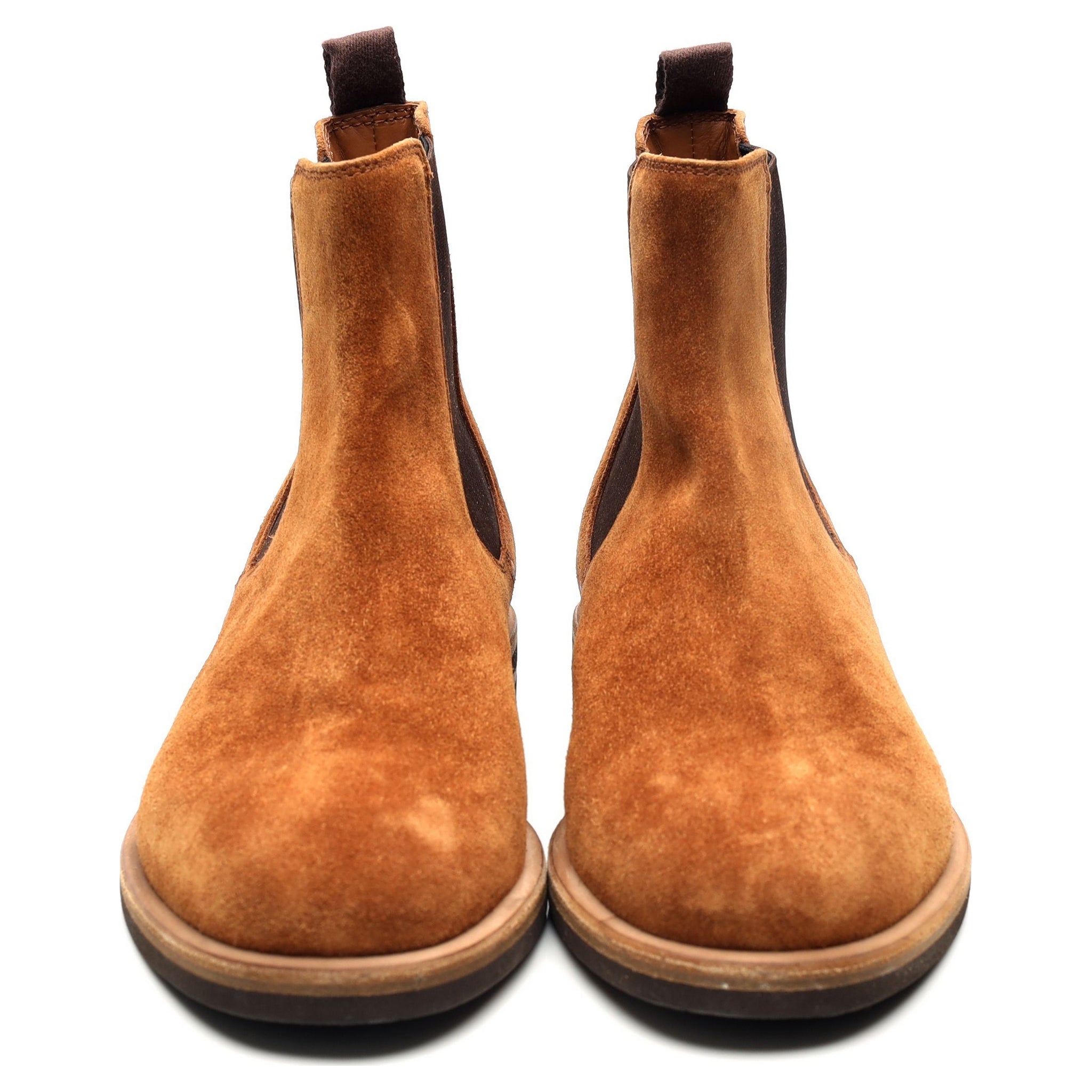 Brunello Cucinelli boots chelsea daim marron UK 8