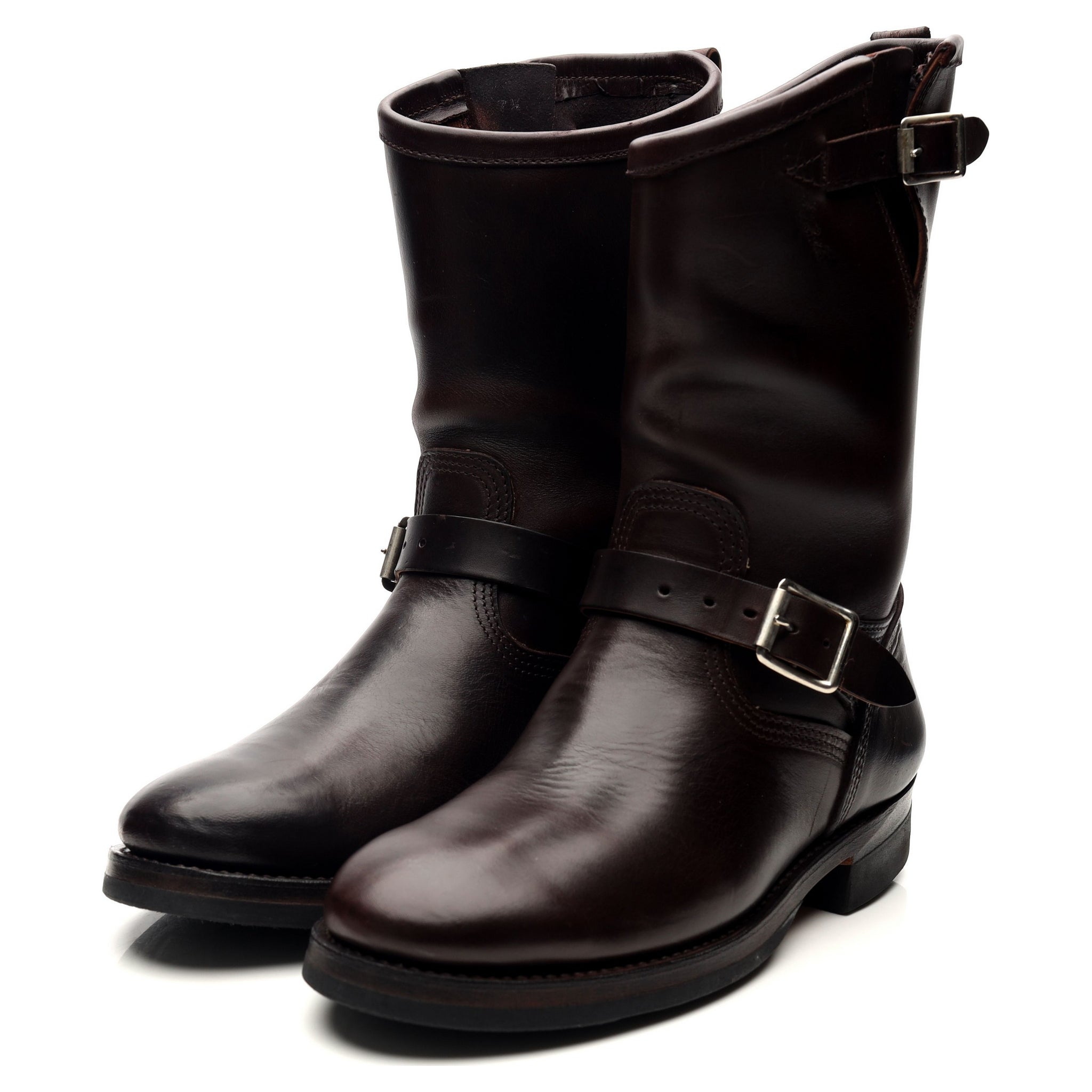 Makers bottes engineer cuir marron foncé 7 UK