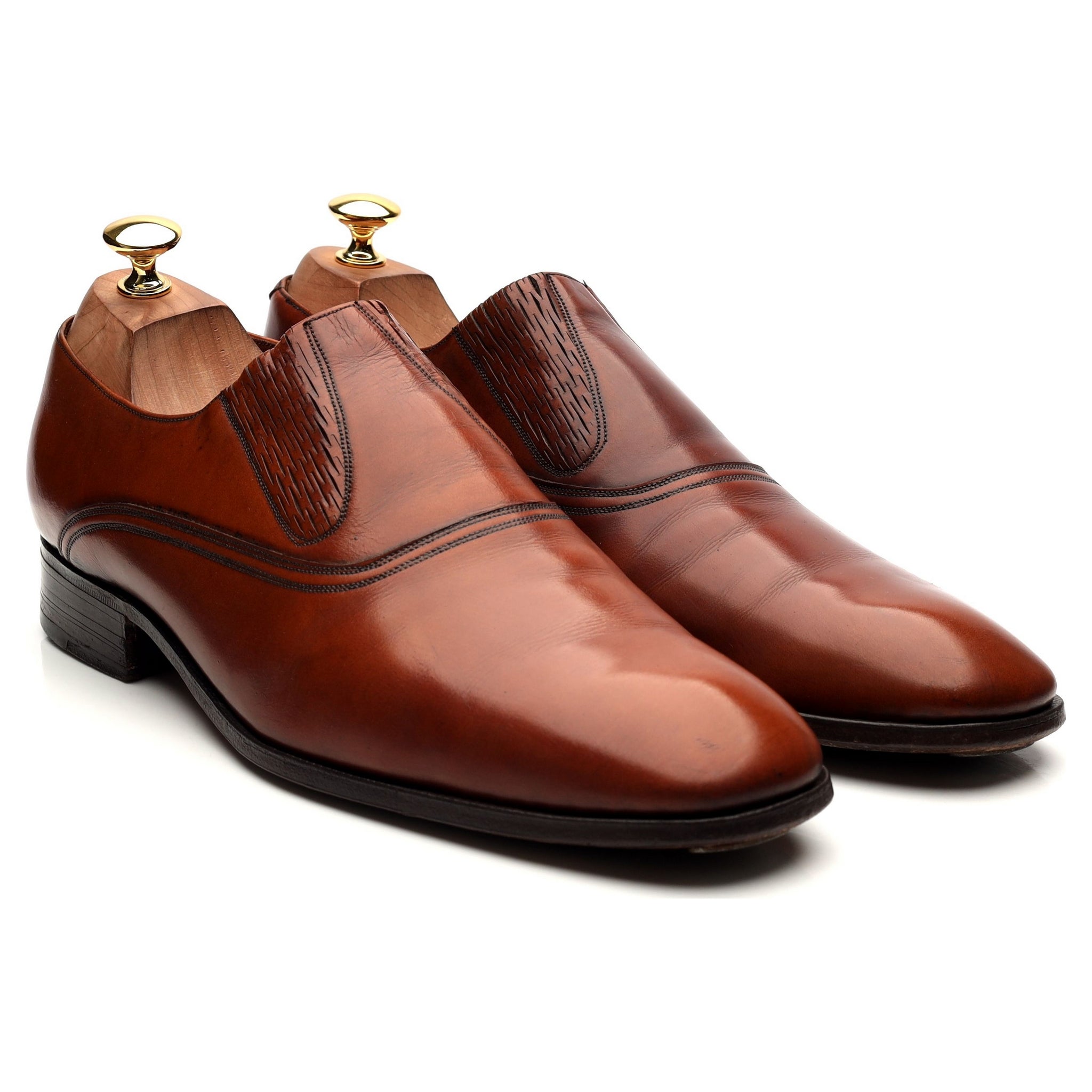Henry Maxwell mocassin cuir marron UK 10 slip-on