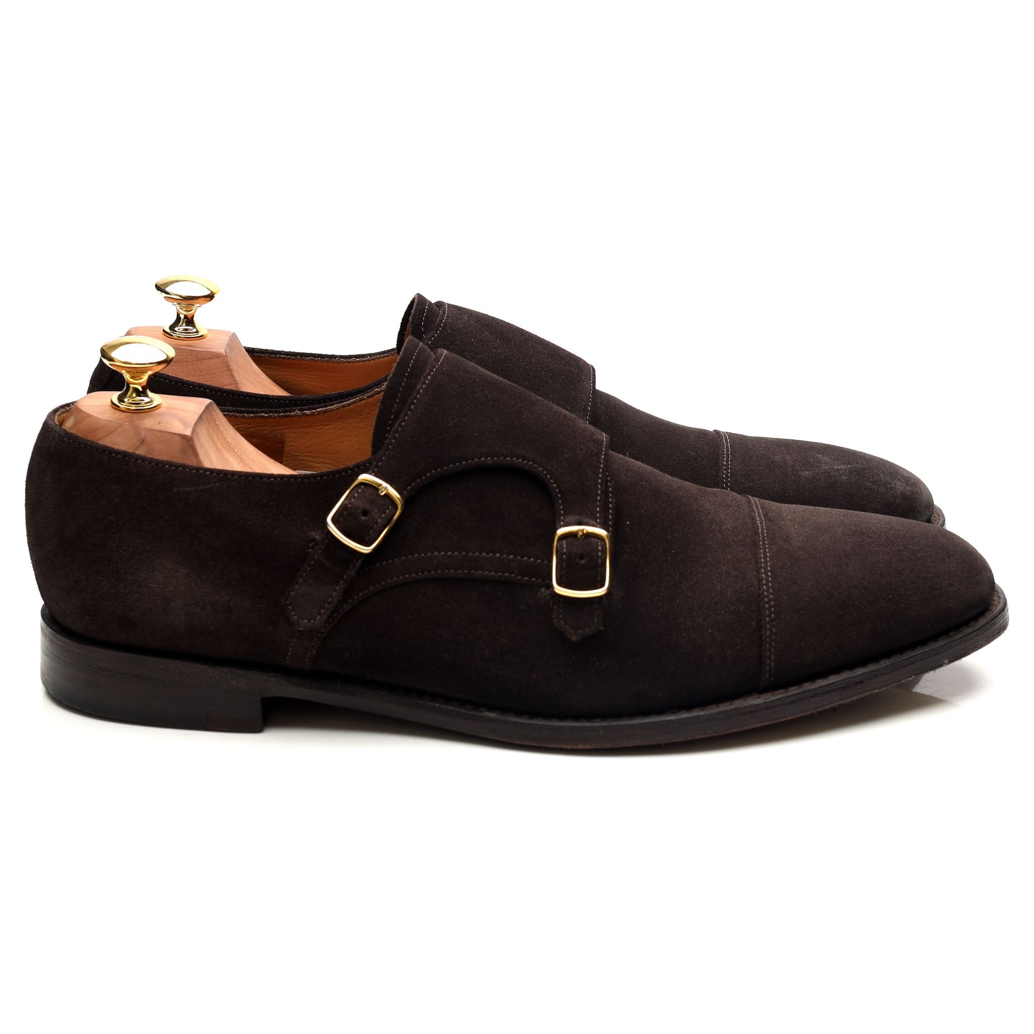 Loake Cannon 1880 double boucle daim marron UK 10.5