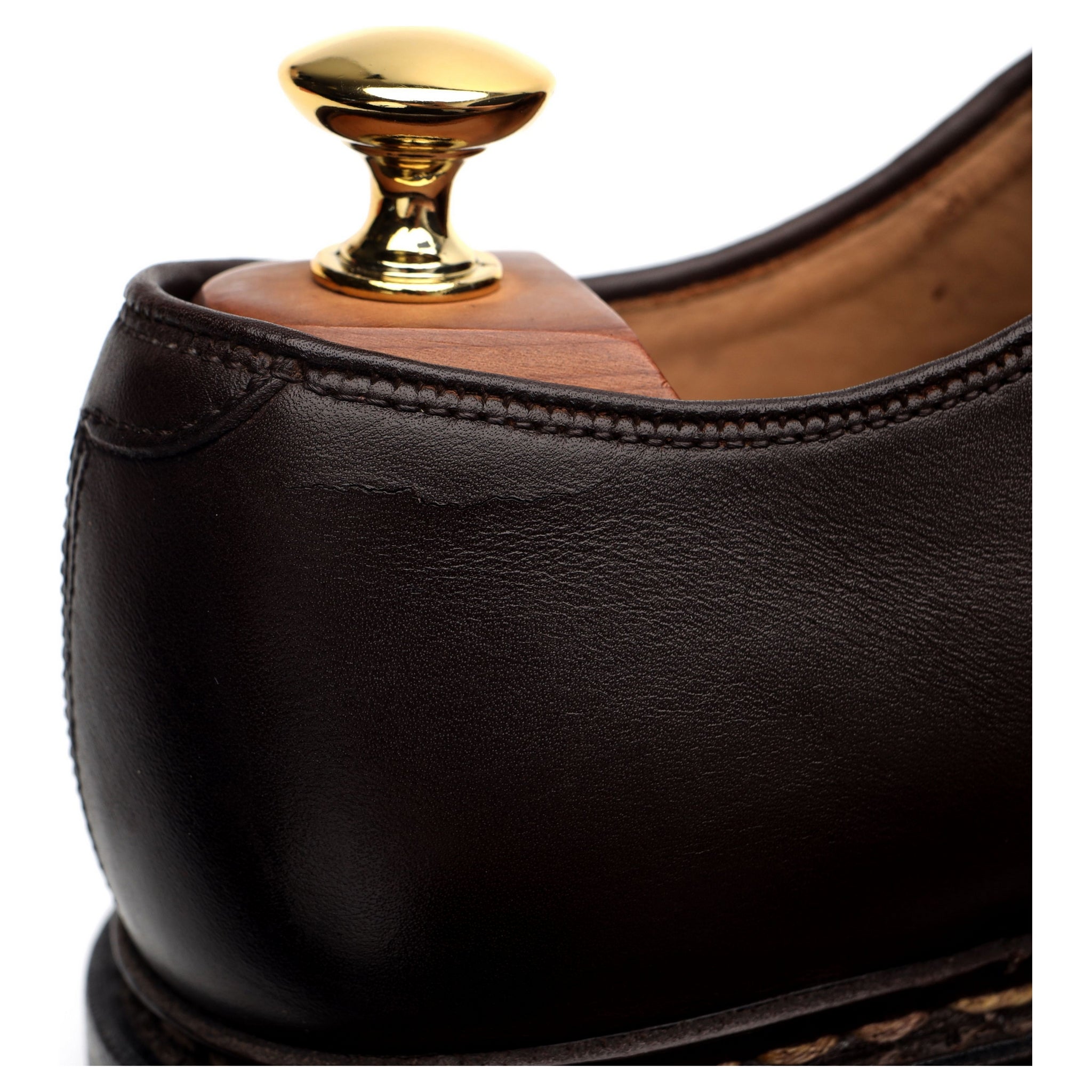 Heschung Bouleau monk cuir marron foncé UK 7 semelle gomme