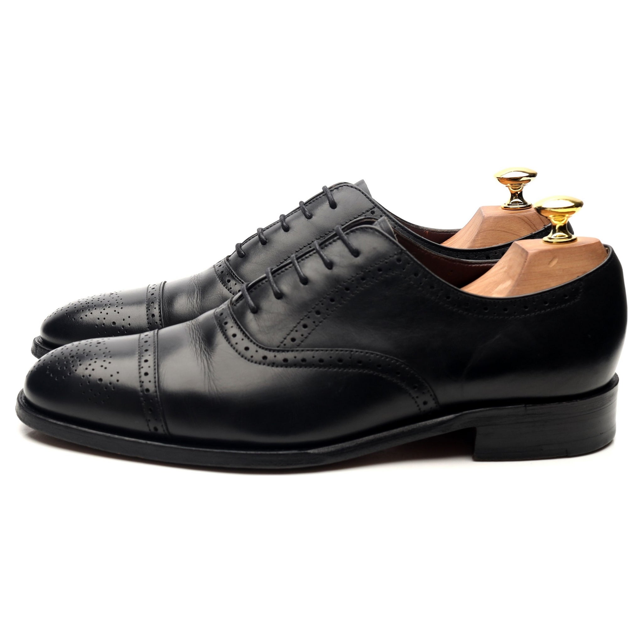 Barker richelieu brogue cuir noir UK 8