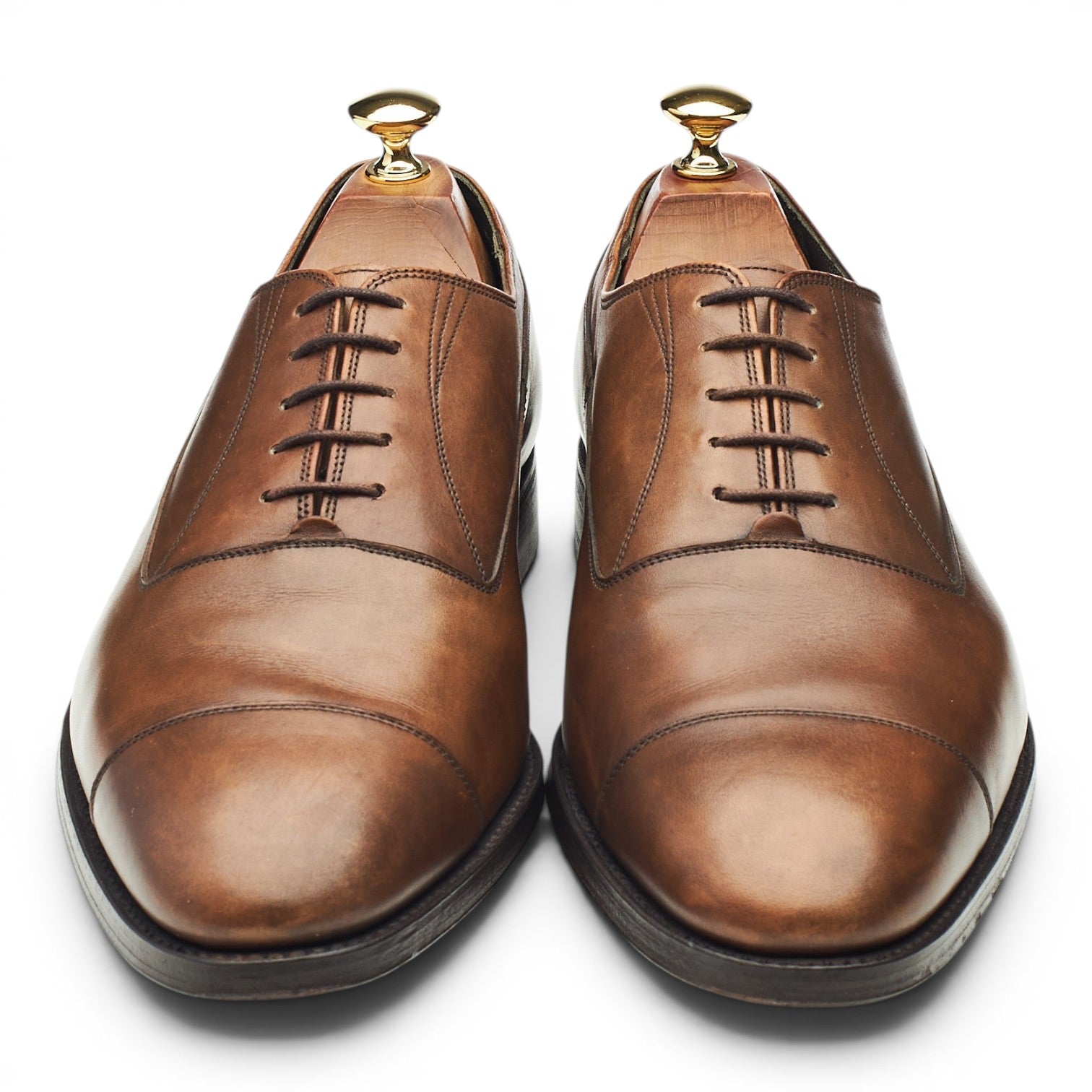 Gieves & Hawkes chaussures oxford cuir marron UK 9