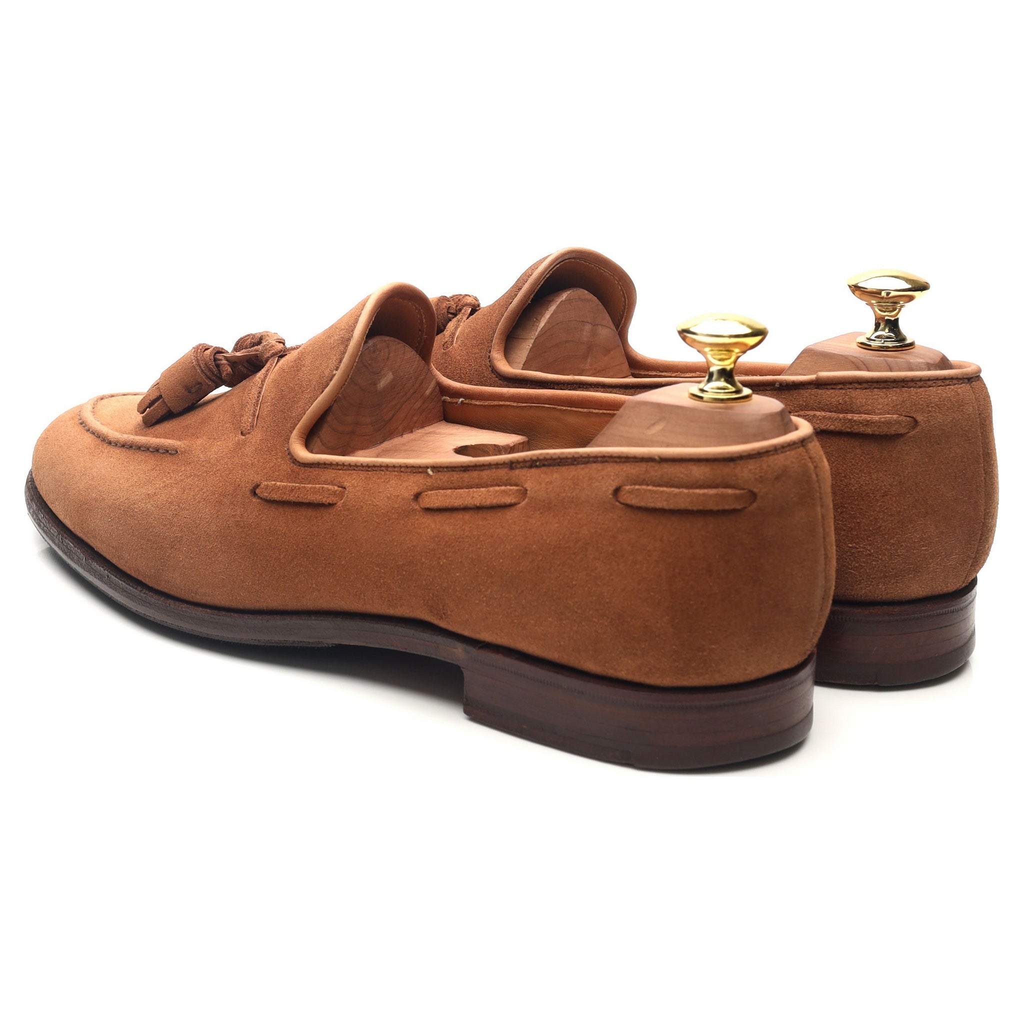 Crockett & Jones Cavendish 2 mocassins daim marron UK 8.5