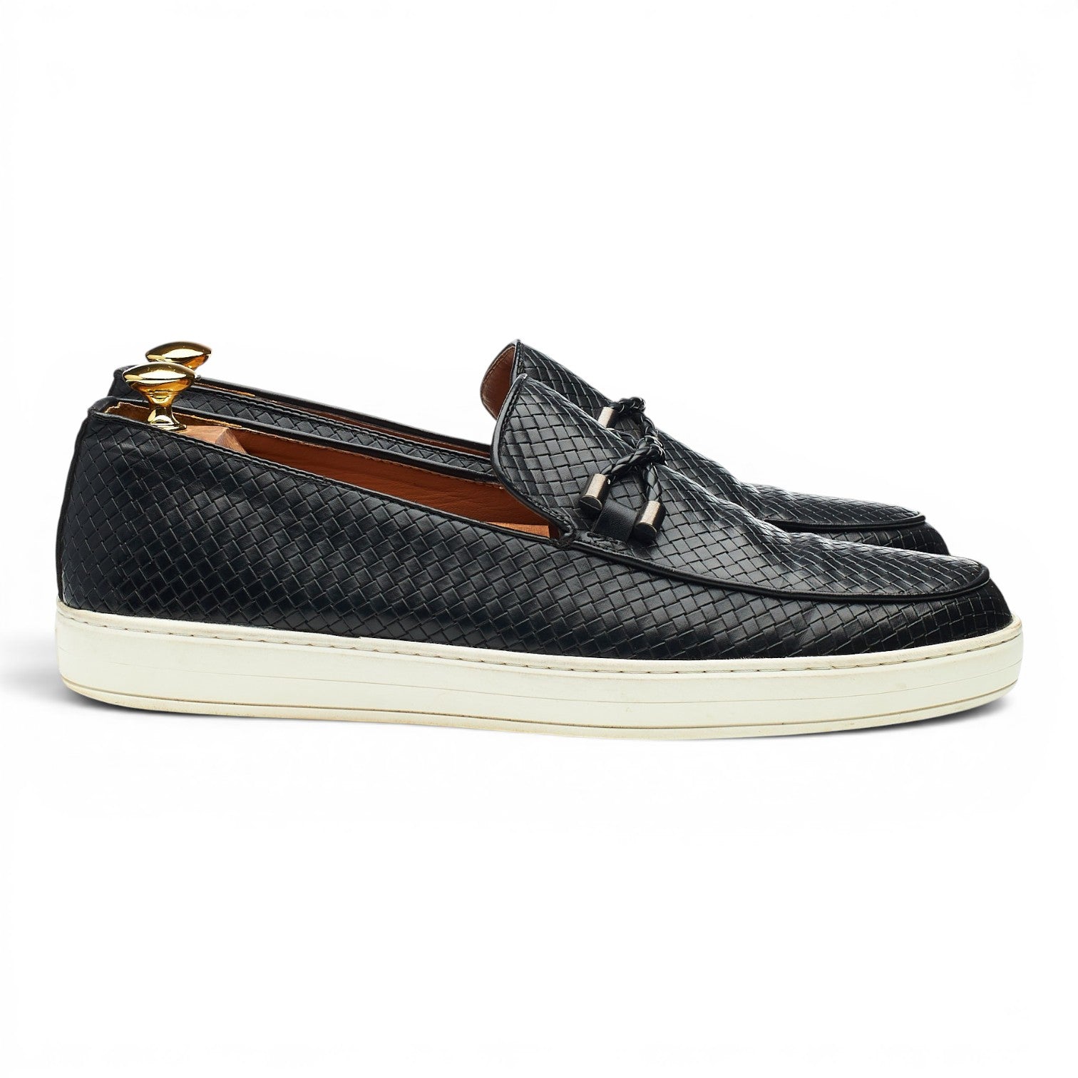 Berluti mocassins cuir tressé noir pointure UK 11