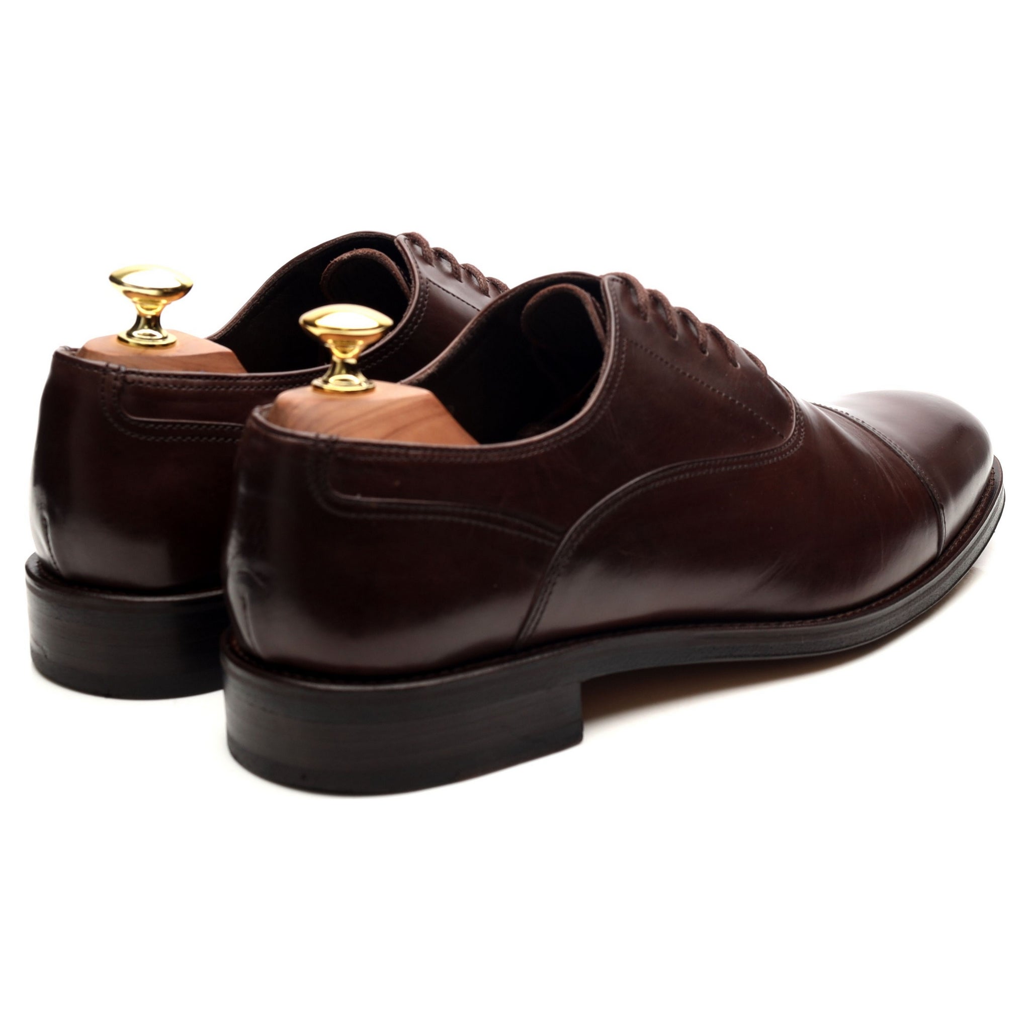 John White Kingsway oxford cuir marron foncé UK 9