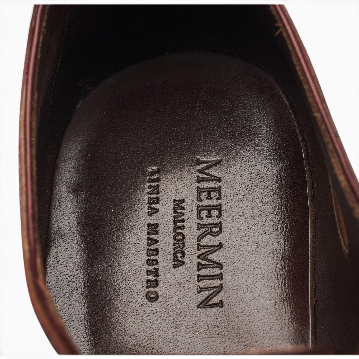Meermin richelieu cuir bordeaux UK 7.5 bout droit