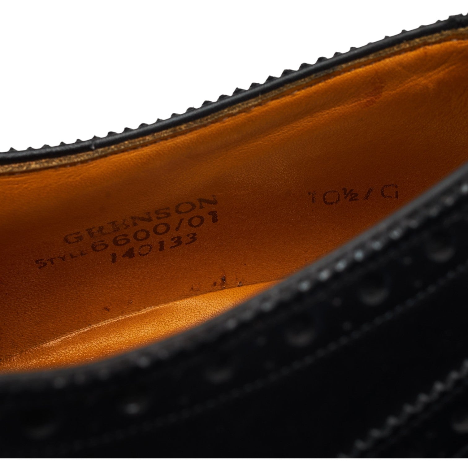 Grenson derbies cuir noir brogues pointure 10.5 UK