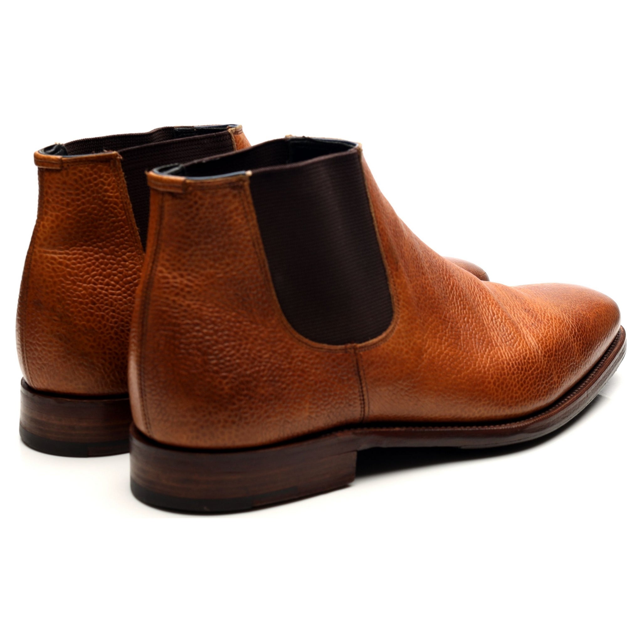 Tim Little Black Sole 6 boots chelsea cuir marron UK 8